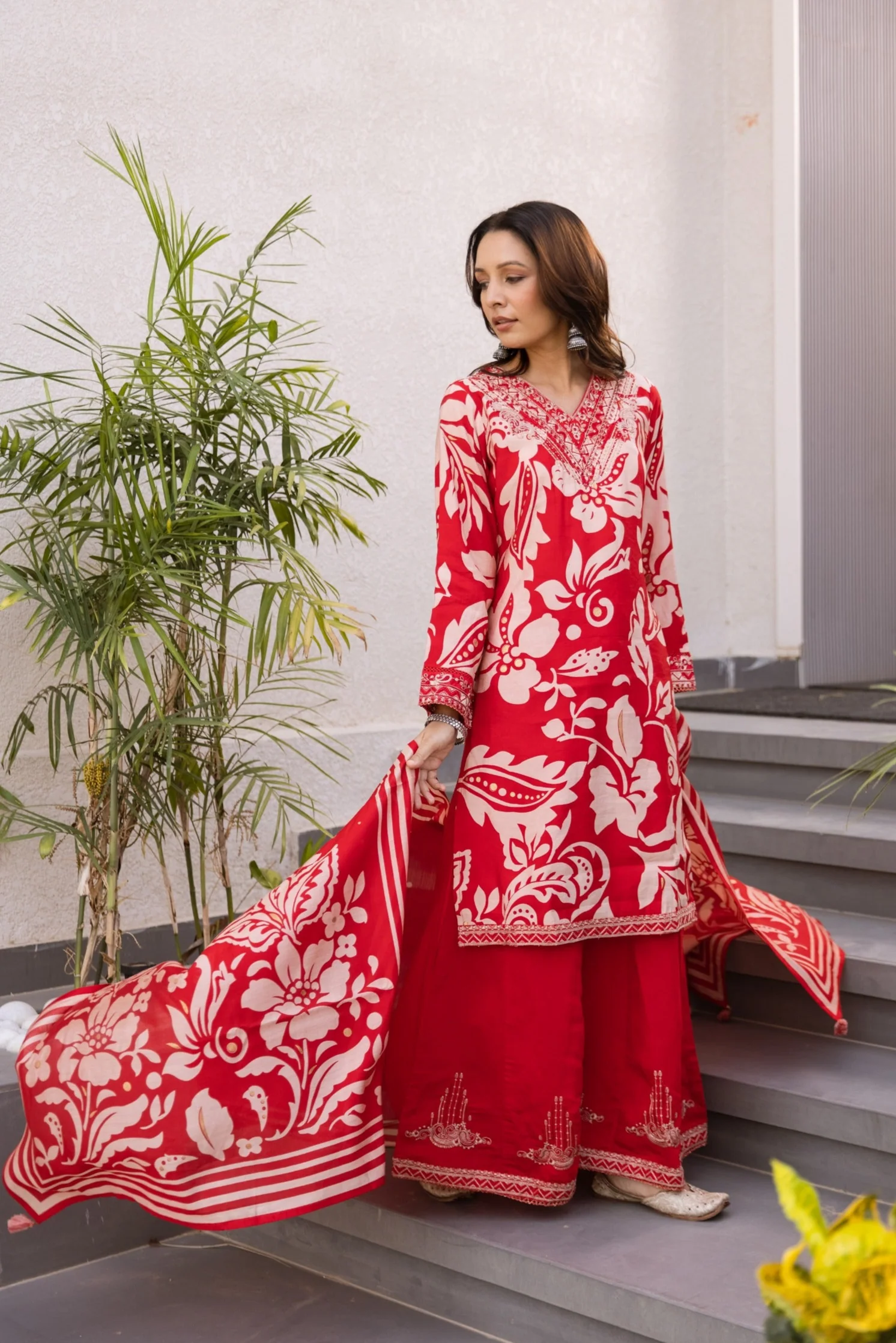 Kabool madder work suit set - Image 4