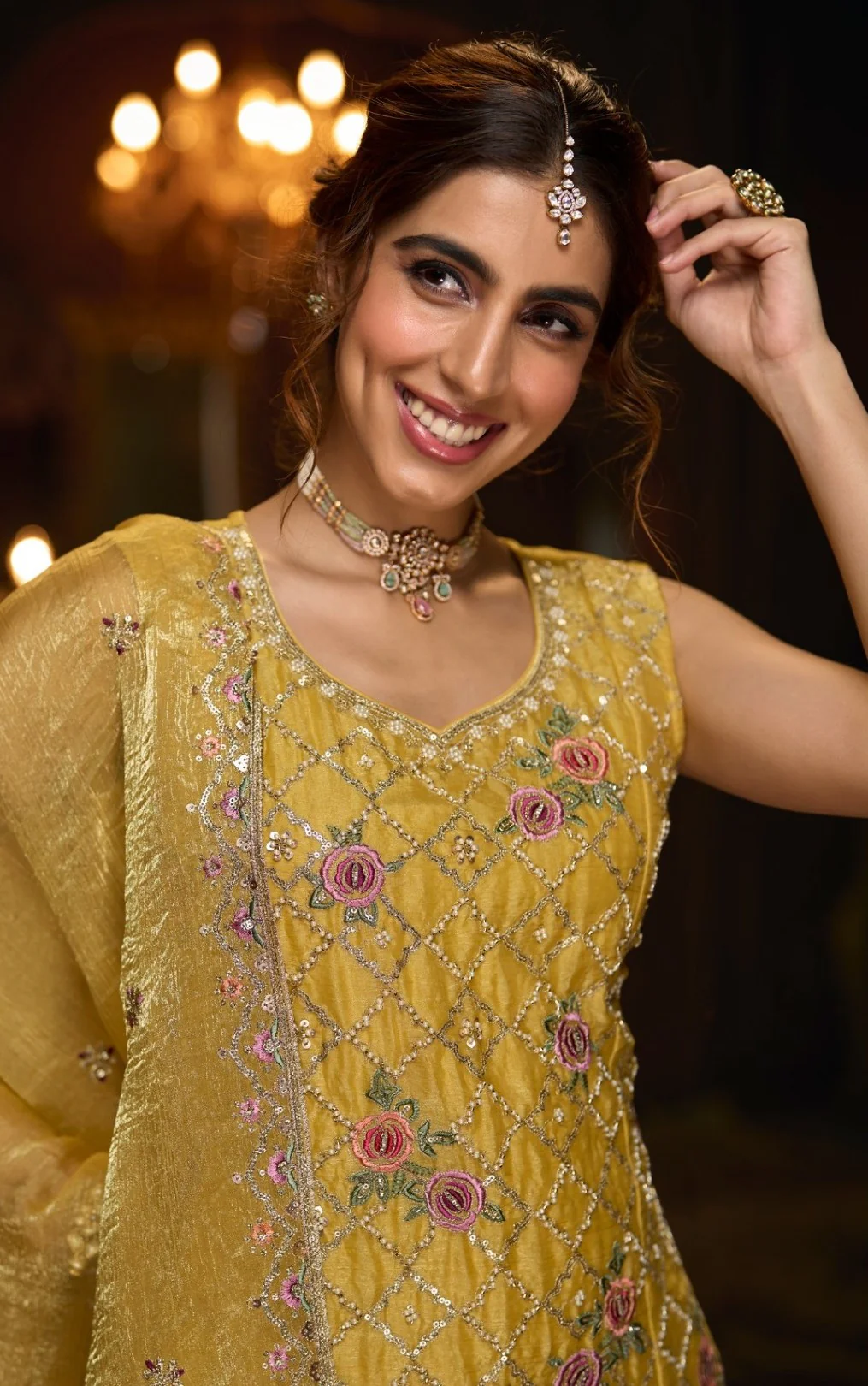 Haniya canary full work suit set - Image 4