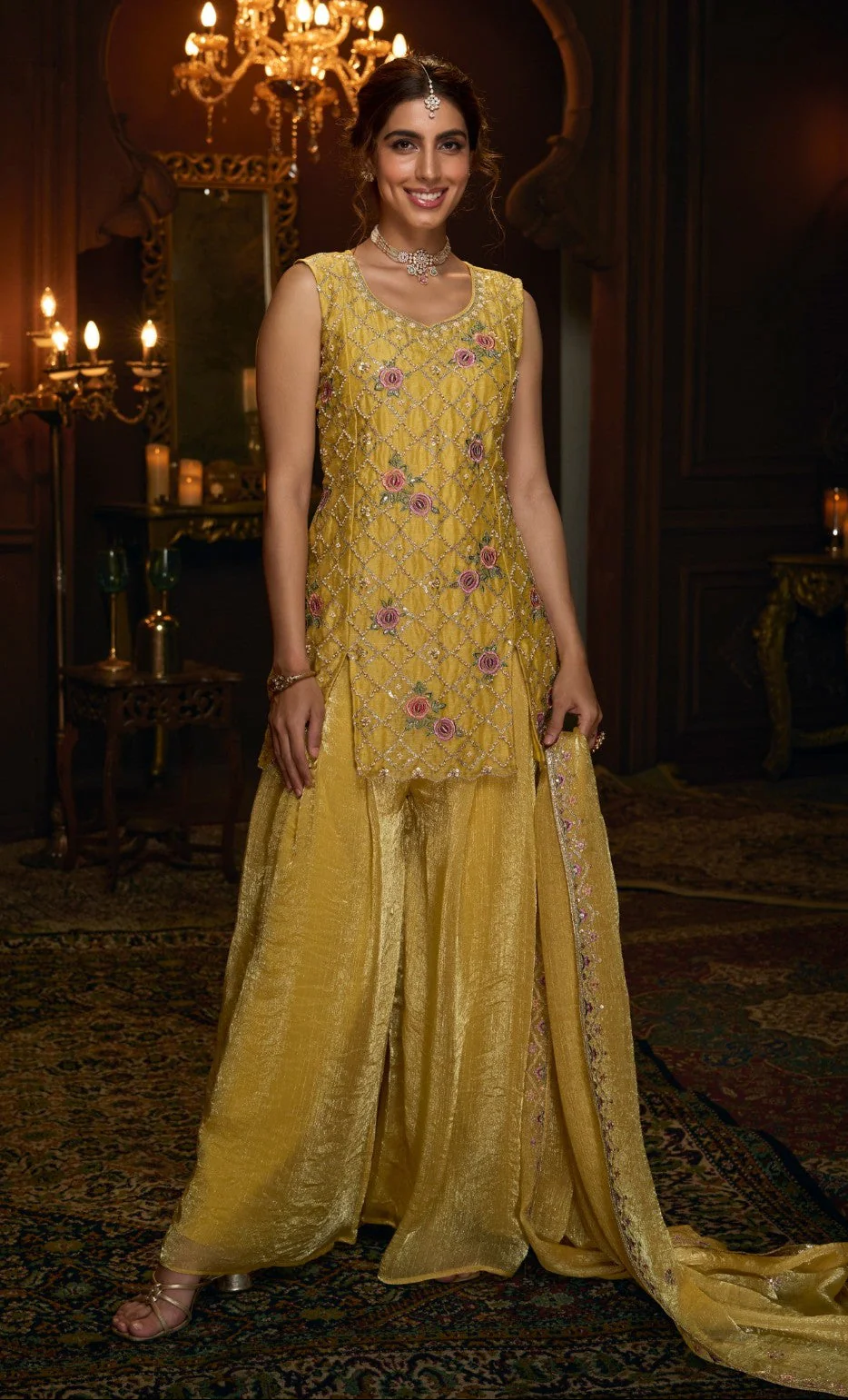 Haniya canary full work suit set - Image 5