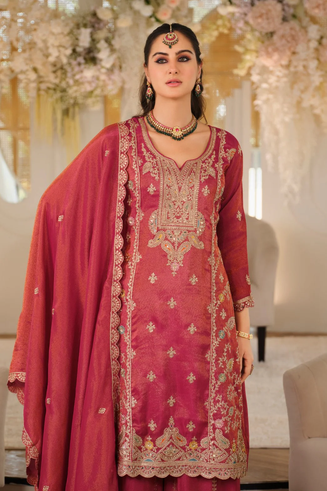 Areesa Scarlet Full Work Suit Set - Image 2