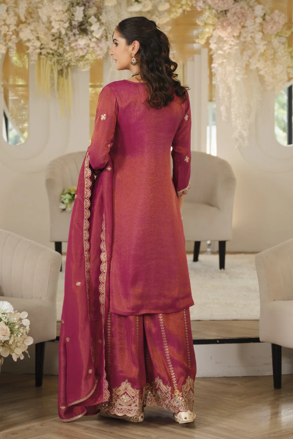 Areesa Scarlet Full Work Suit Set - Image 3