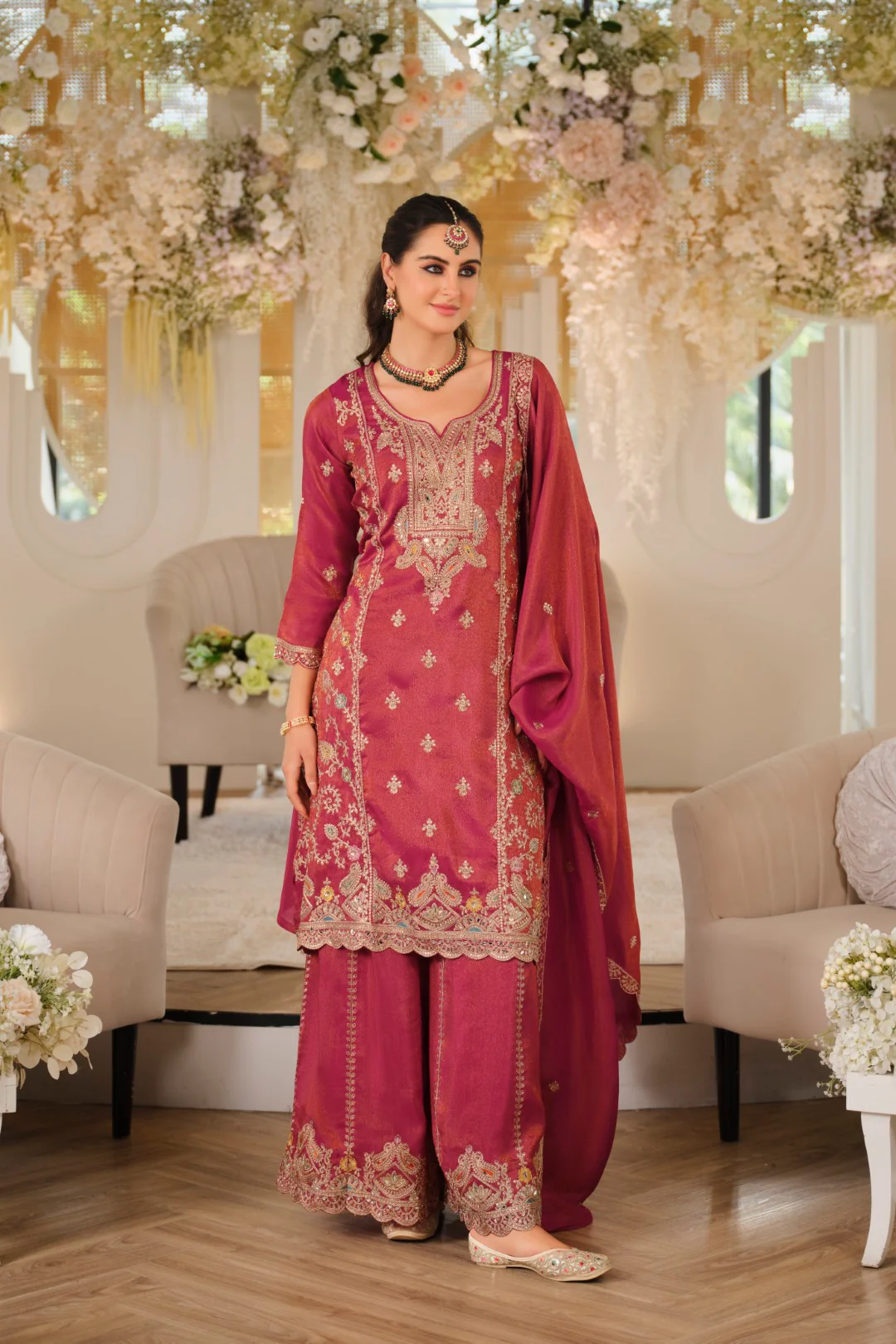 Areesa Scarlet Full Work Suit Set - Image 4