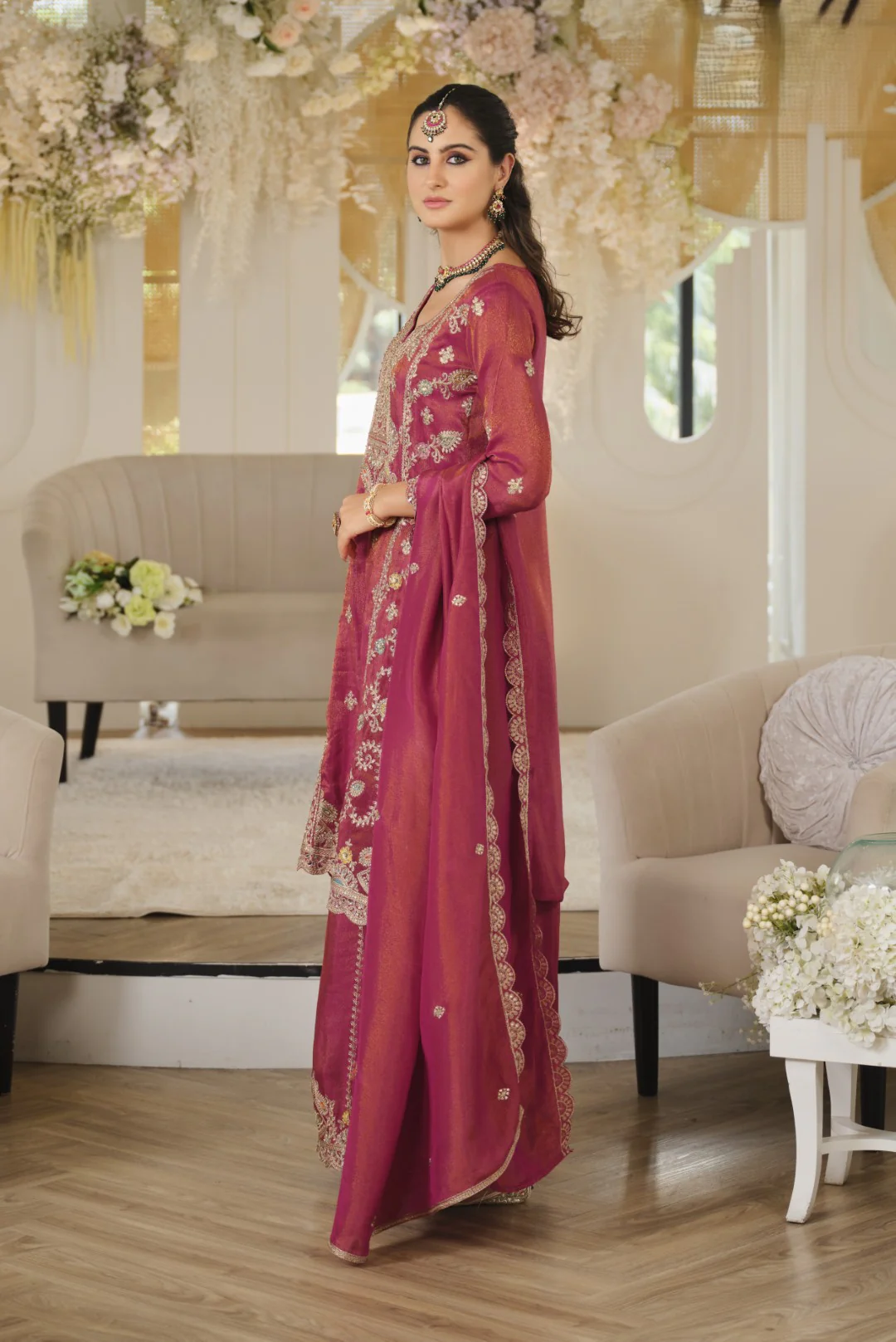 Areesa Scarlet Full Work Suit Set - Image 6
