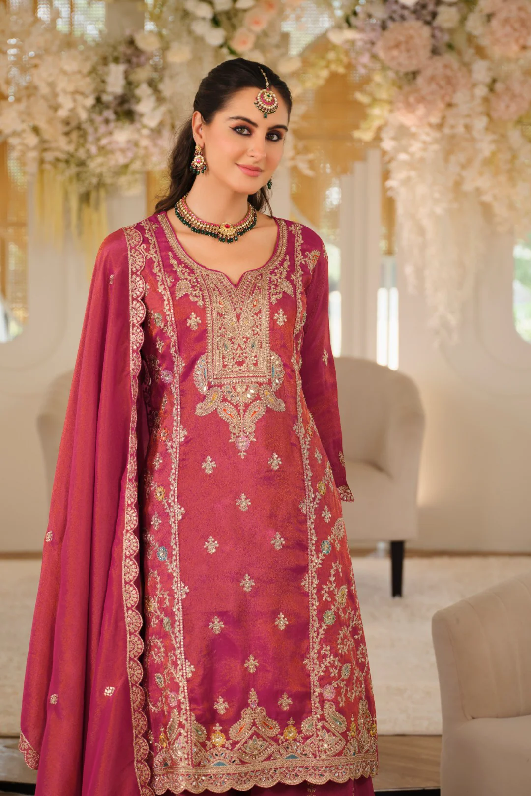 Areesa Scarlet Full Work Suit Set - Image 7