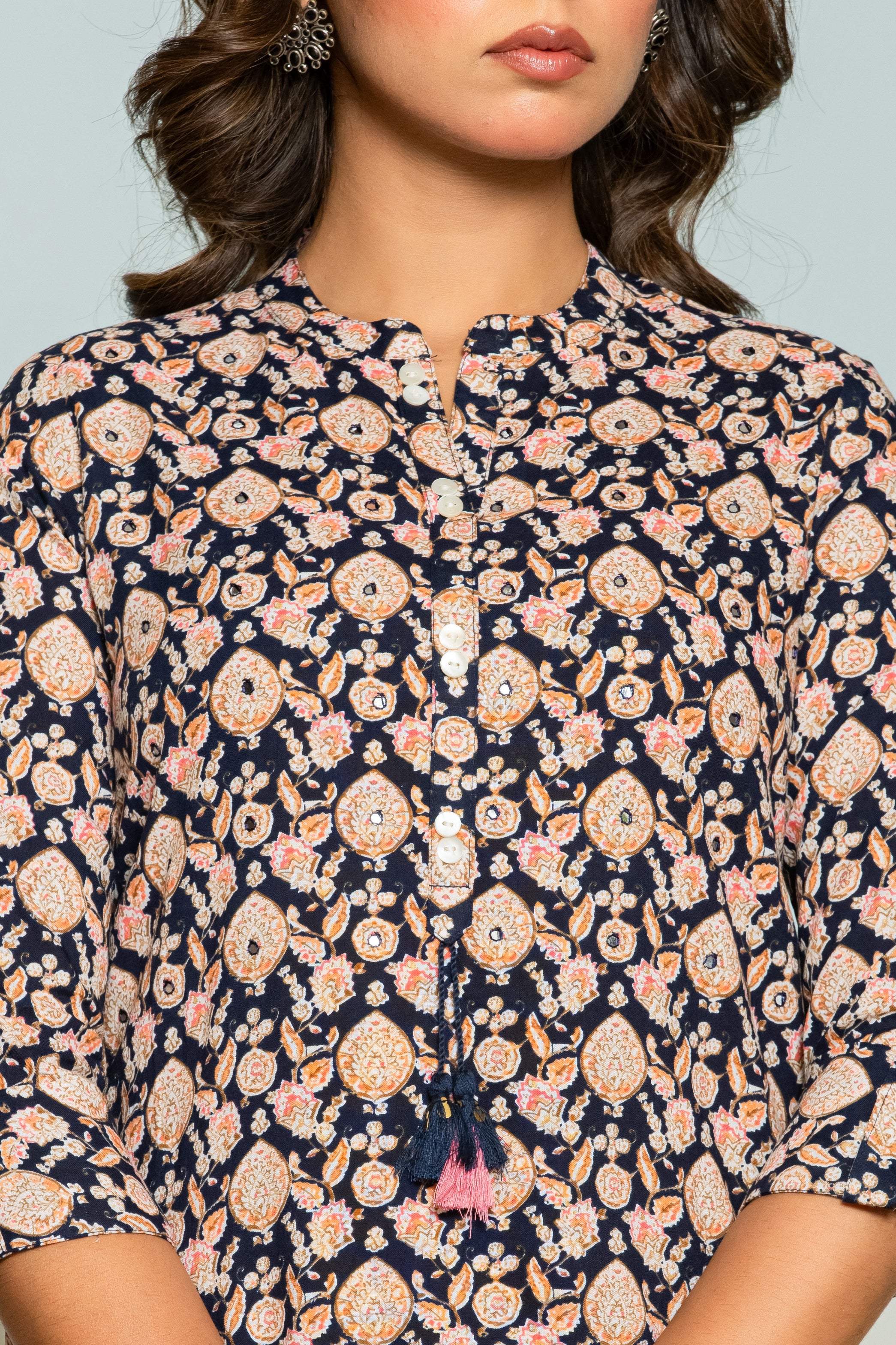 UMA JET PRINTED COTTON SHORT TOP - Image 5