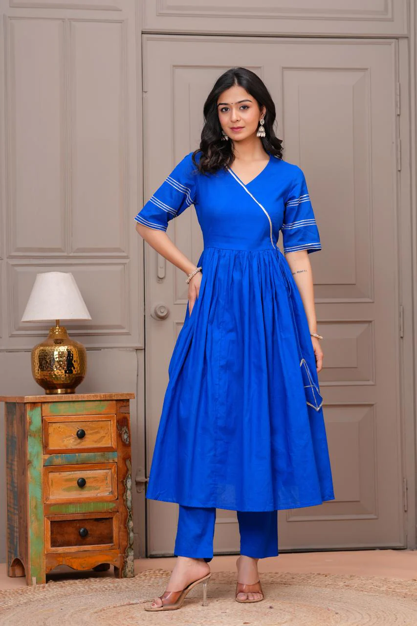 Ganatra Ocean Cotton Anarkali Suit Set - Image 12
