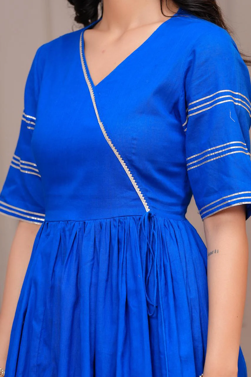 Ganatra Ocean Cotton Anarkali Suit Set - Image 7