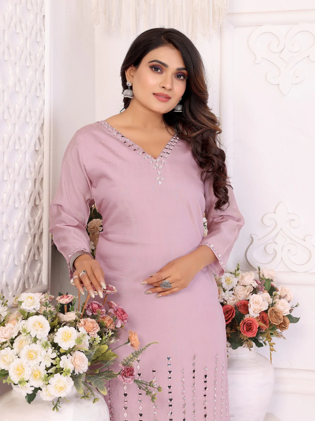 Divya Blossom Mirror Work Co-ord Set - Image 2