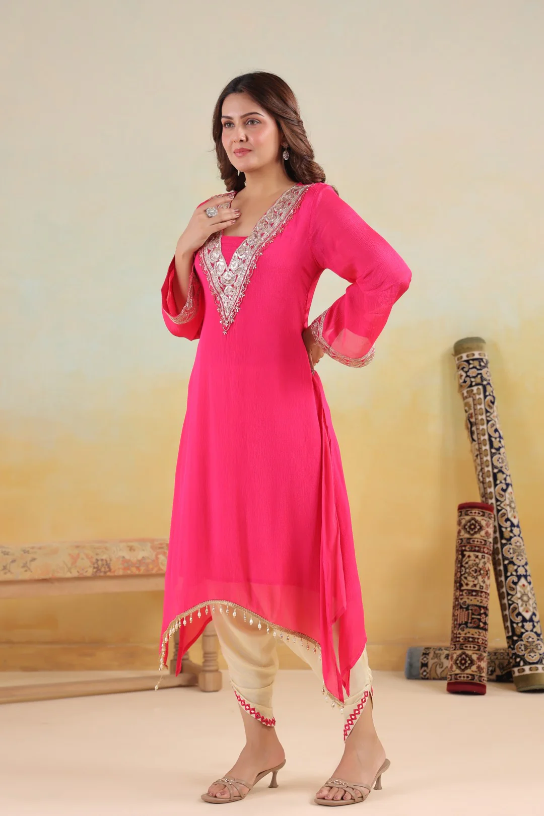 Sera rosy premium embroidery kurta pant set - Image 11