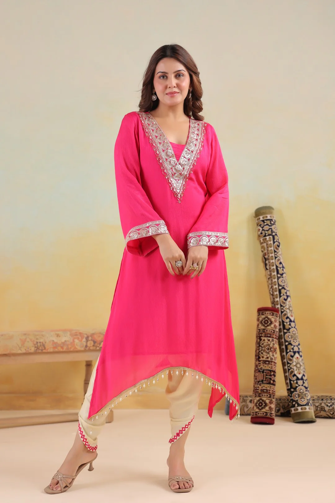 Sera rosy premium embroidery kurta pant set - Image 12