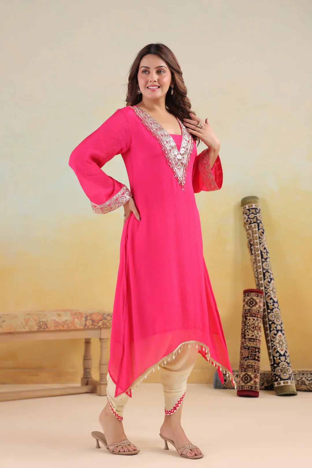 Sera rosy premium embroidery kurta pant set - Image 13