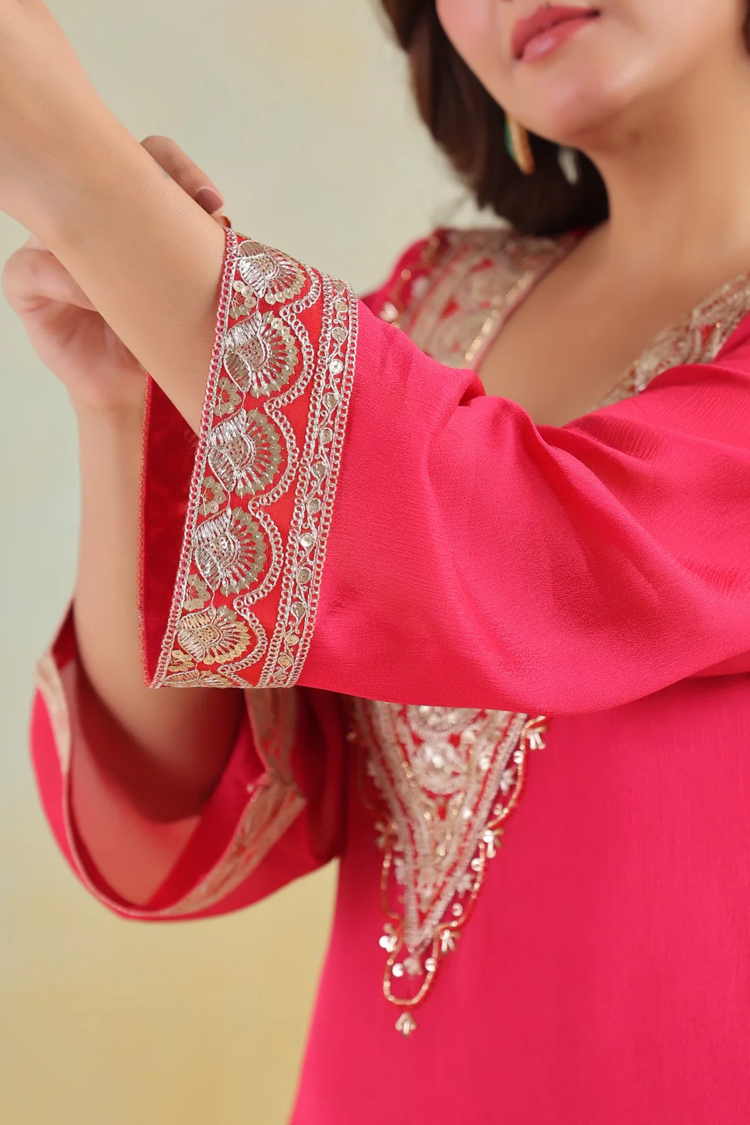 Sera rosy premium embroidery kurta pant set - Image 14