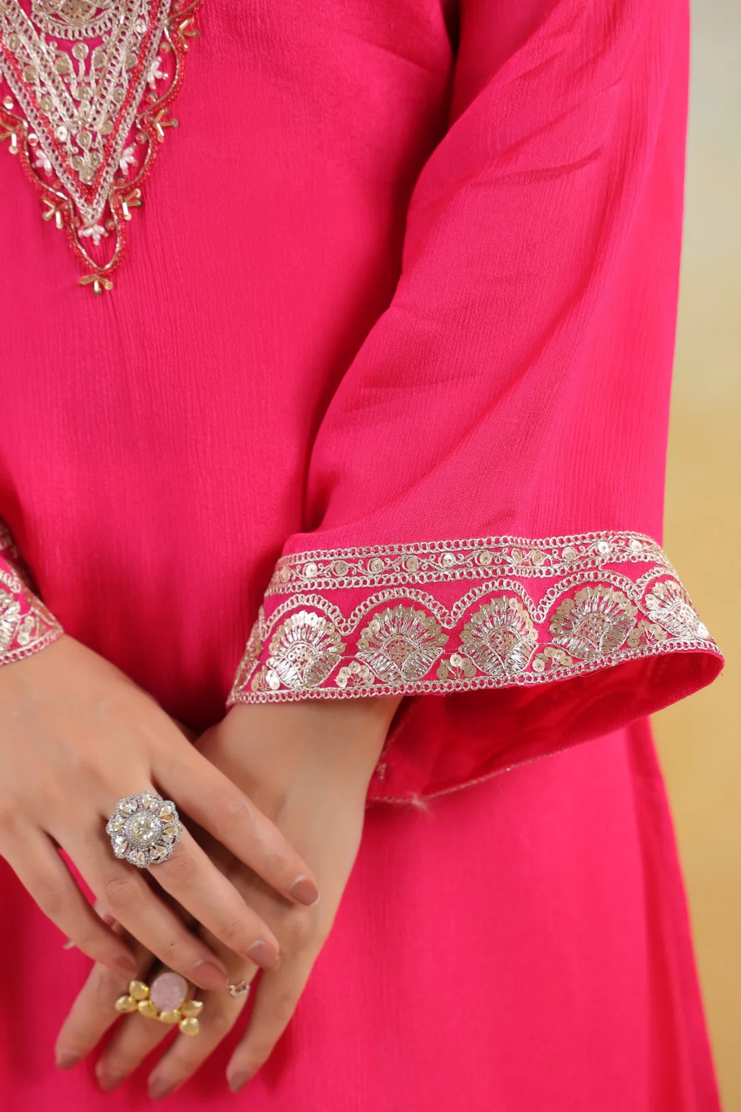 Sera rosy premium embroidery kurta pant set - Image 15