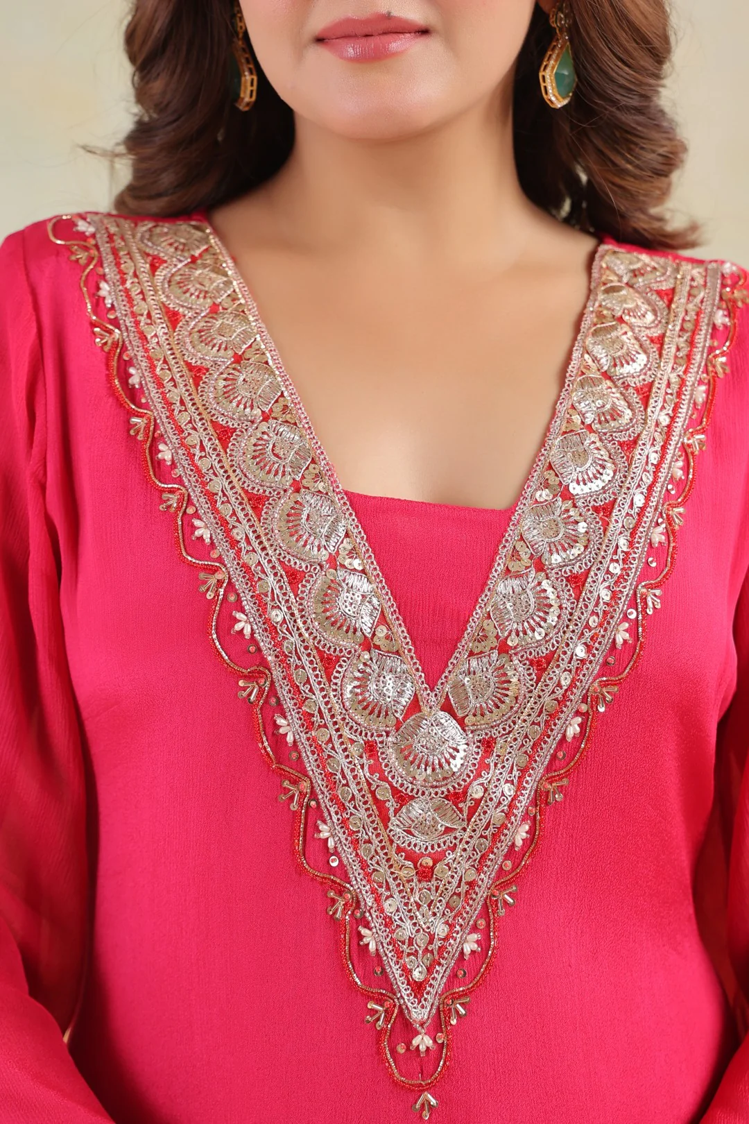 Sera rosy premium embroidery kurta pant set - Image 21