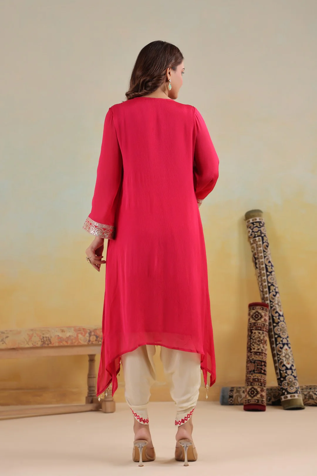 Sera rosy premium embroidery kurta pant set - Image 3