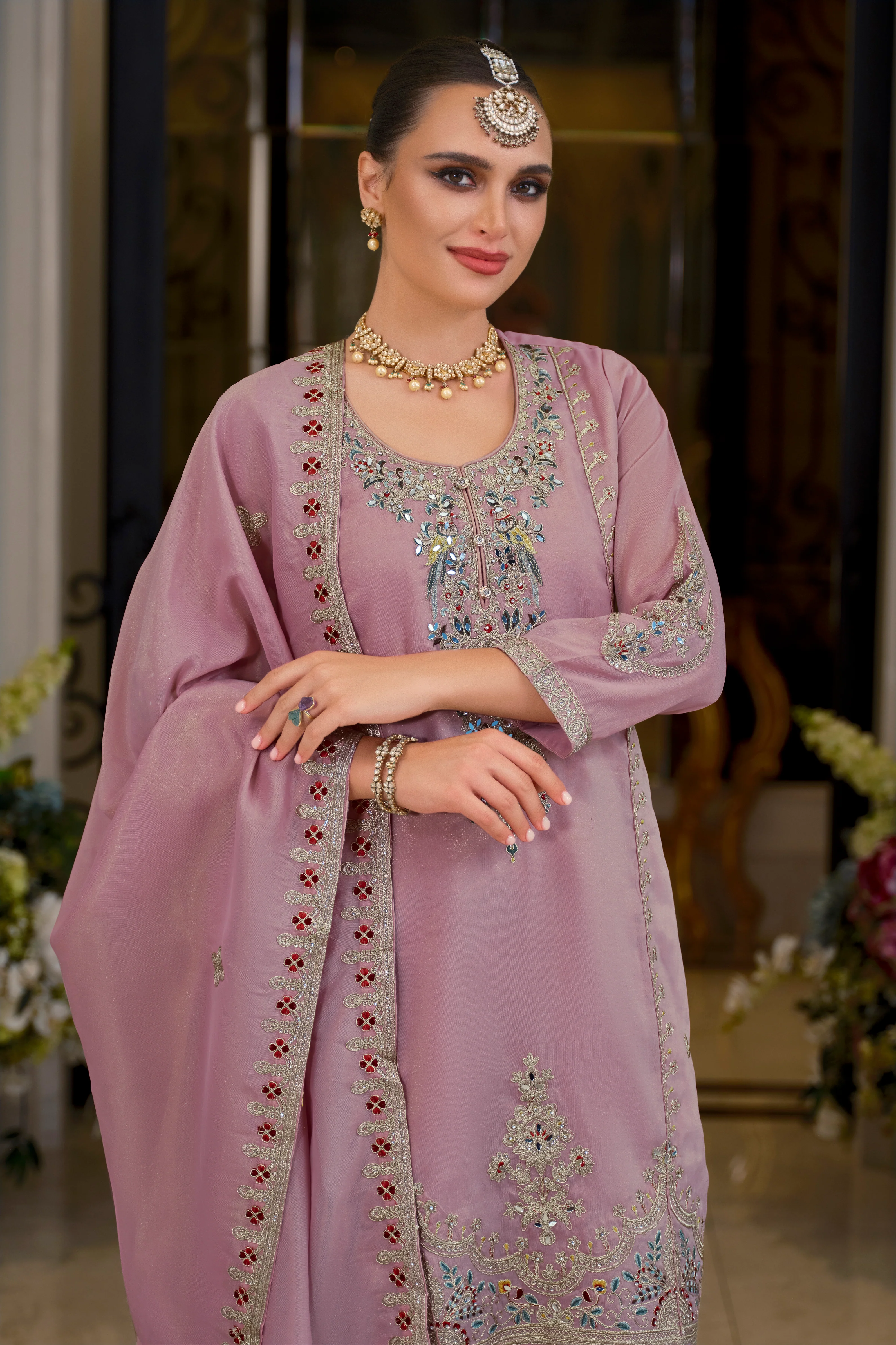 Tansu Rose Full Work Heavy Gharara Set - Image 2
