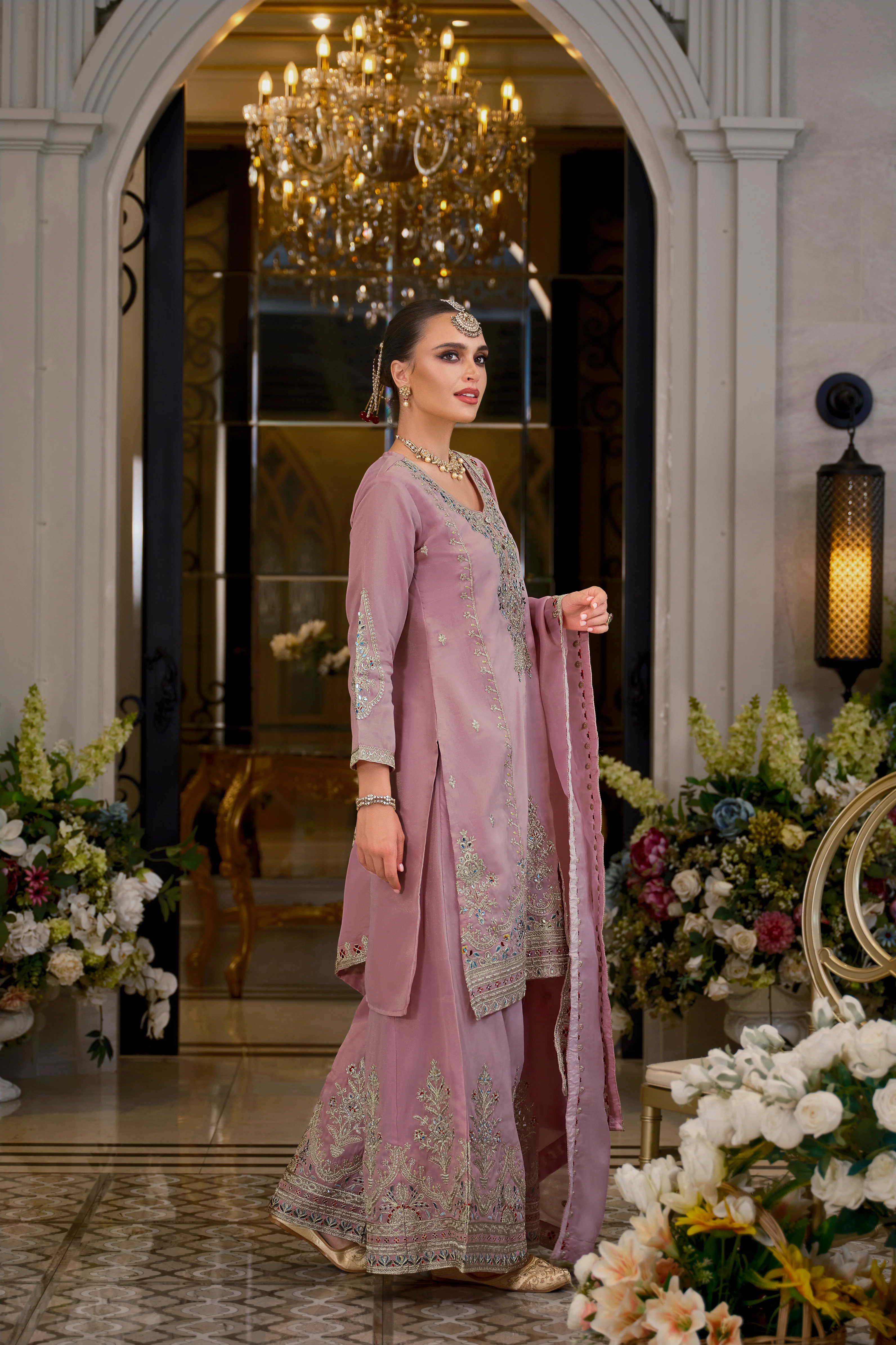 Tansu Rose Full Work Heavy Gharara Set - Image 5