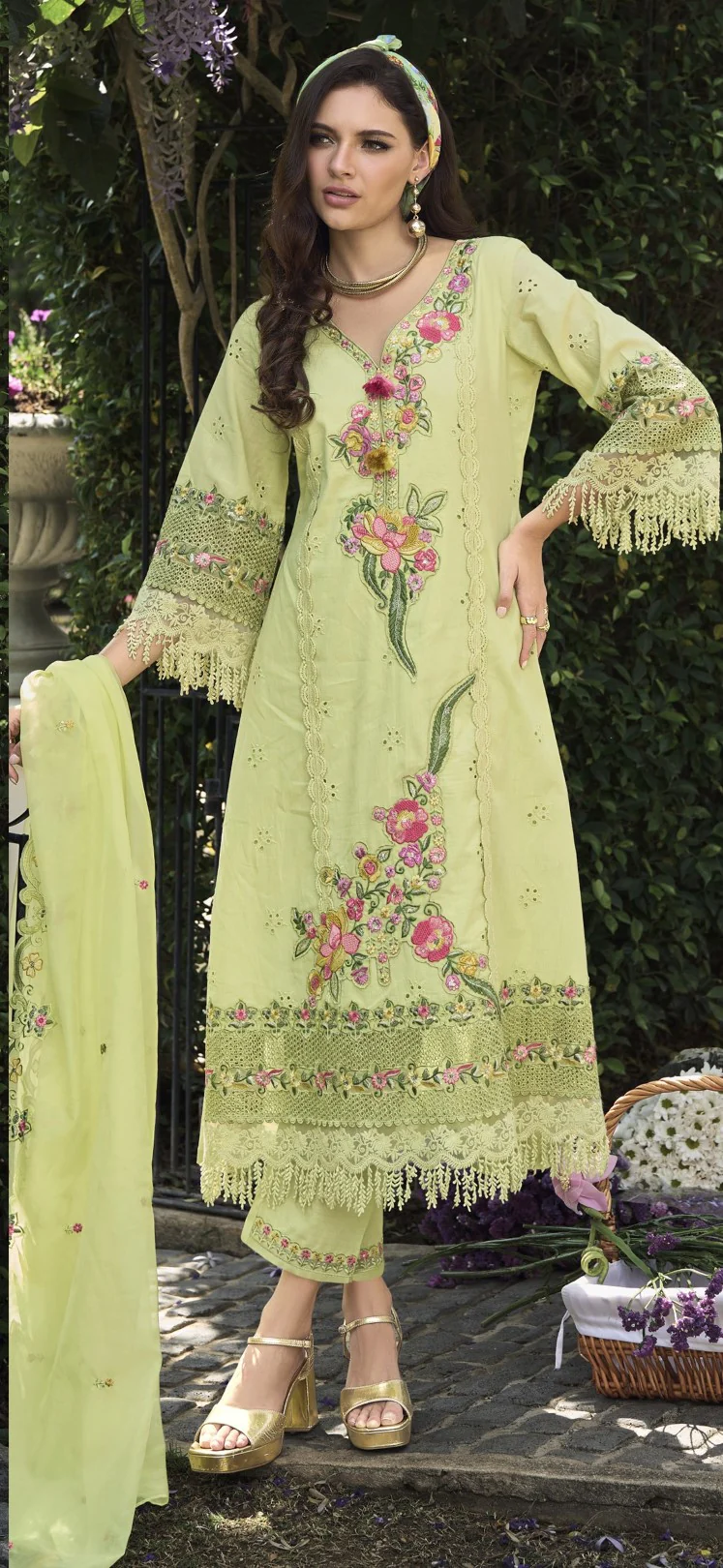 Nayla Pine Embroidery Premium Lawn Suit Set - Image 5