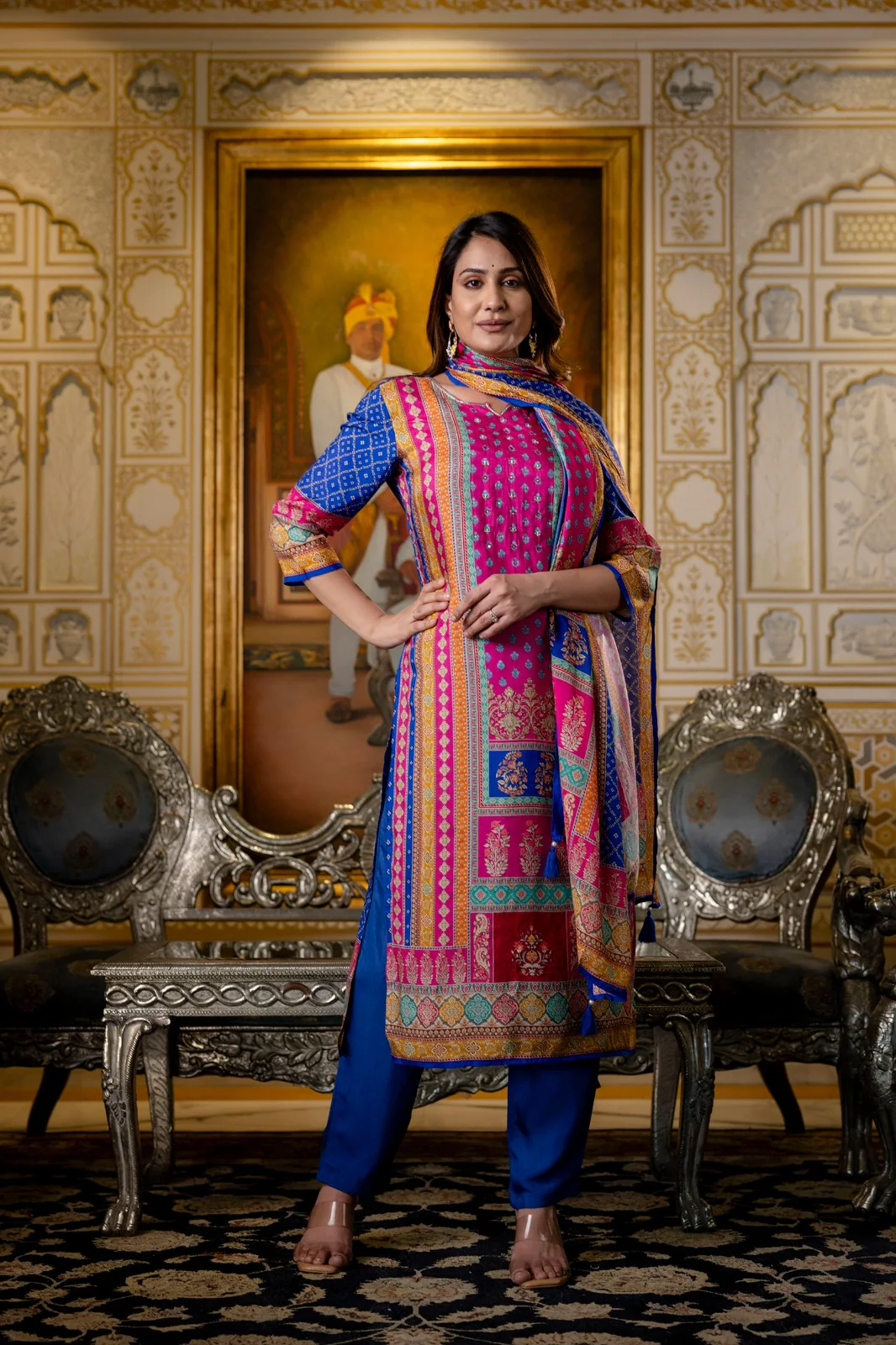 Hardik Thistle Printed suit set - Image 6