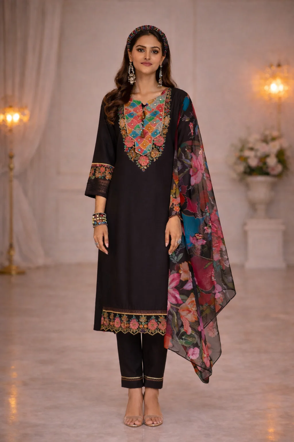 Nazia Jade Embroidery Full Work Suit Set - Image 10