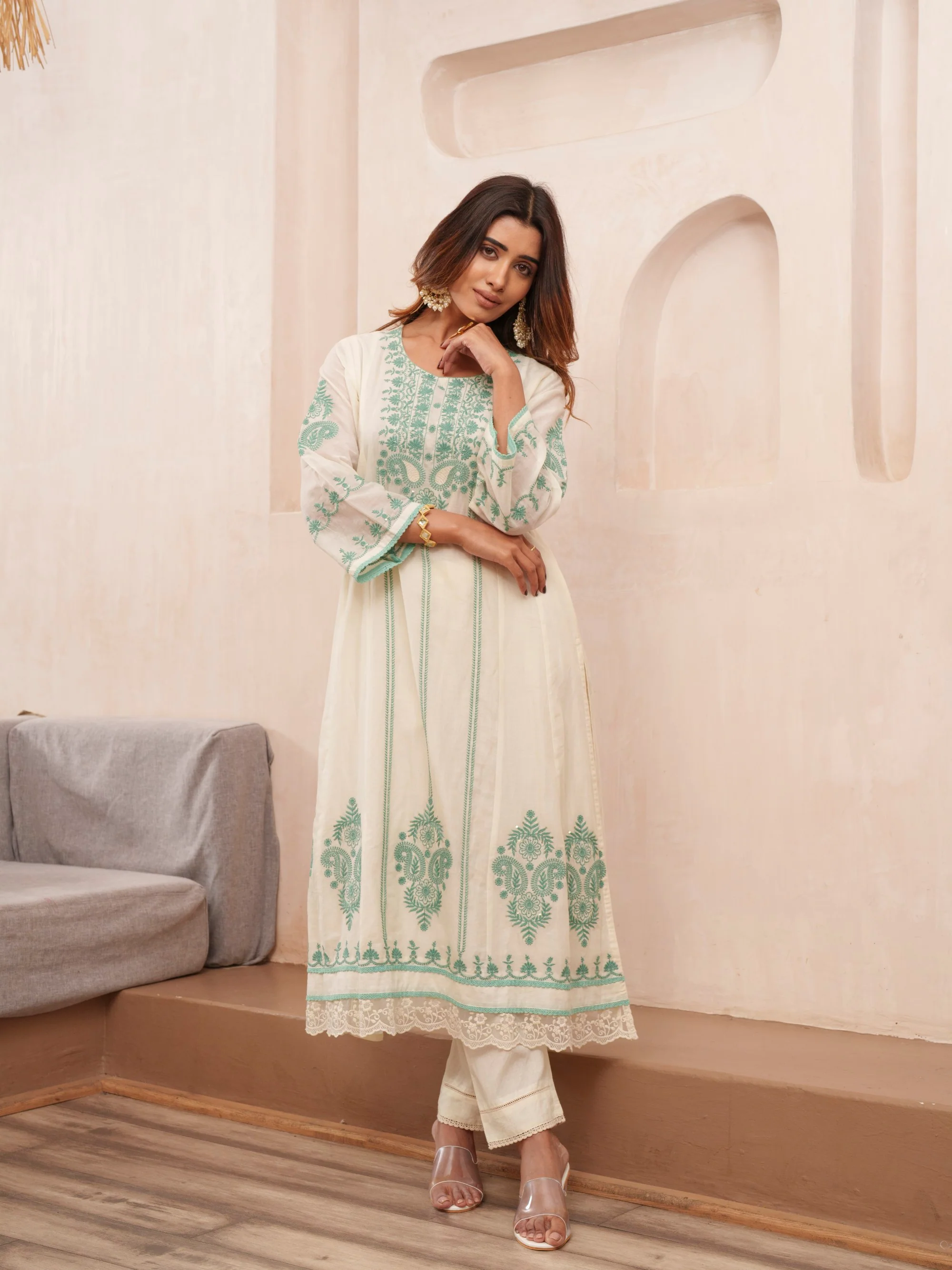 Tashvika Misriteal Cotton Embroidered Lawn Suit set - Image 16