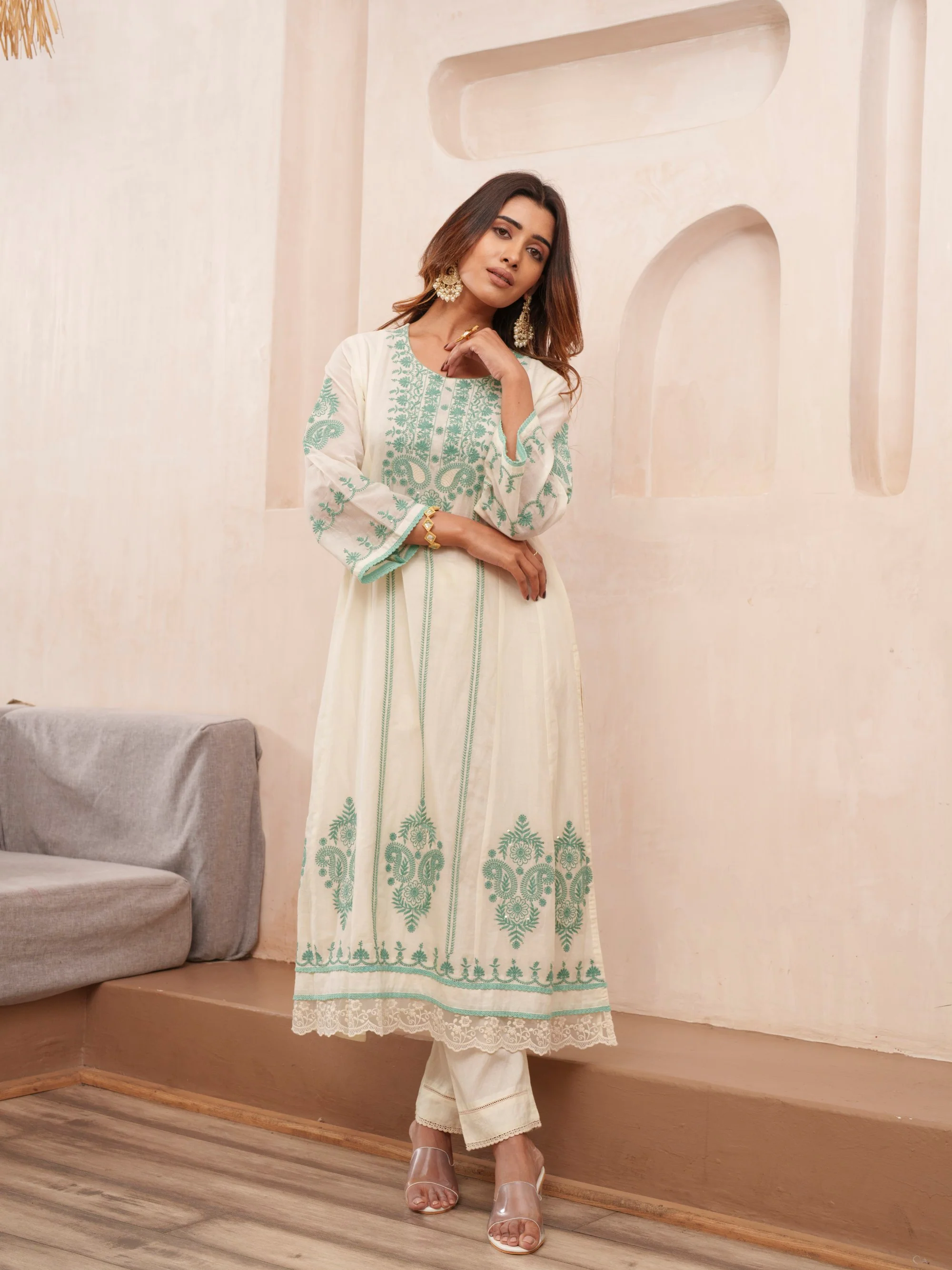 Tashvika Misriteal Cotton Embroidered Lawn Suit set - Image 5