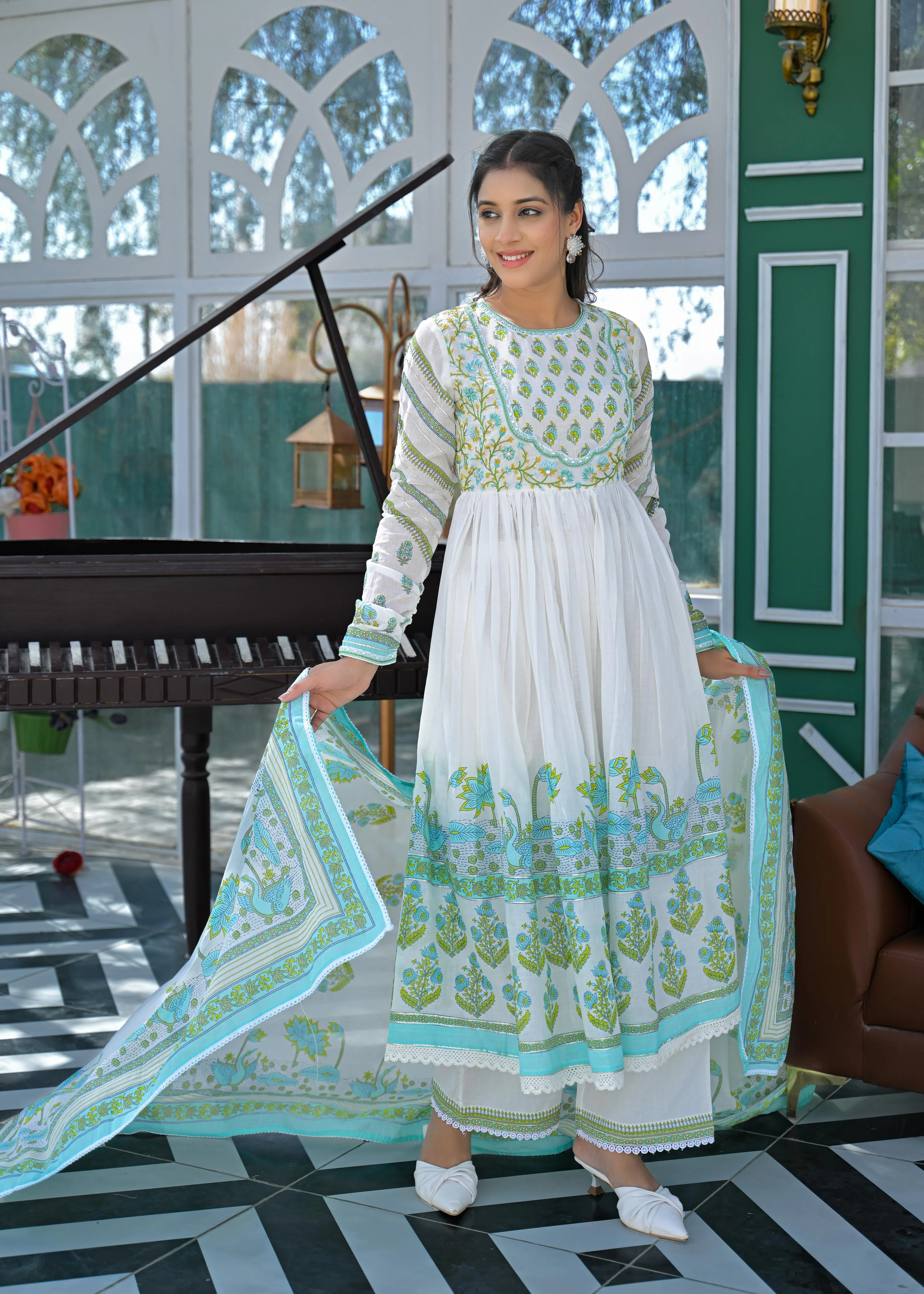 Lakshita arctic Printed Cotton Suit Set - Image 5