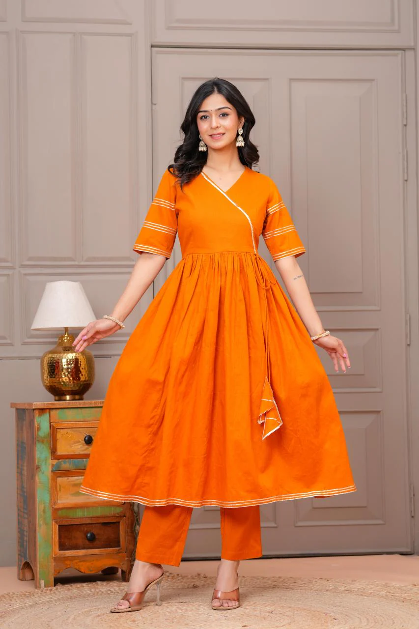 Ganatra Kesari Cotton Anarkali Suit Set - Image 10