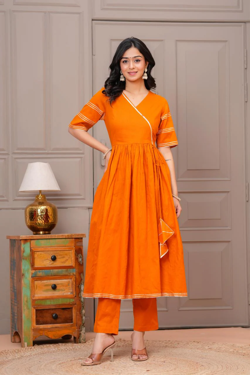 Ganatra Kesari Cotton Anarkali Suit Set - Image 6