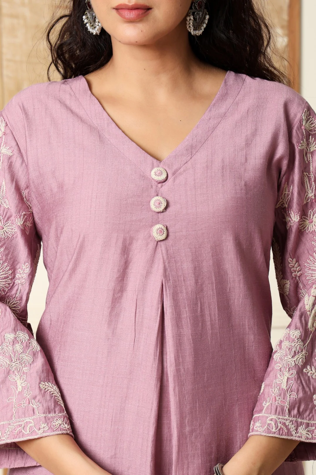 Sumaiya flamingo embroidery kurta pant set - Image 10