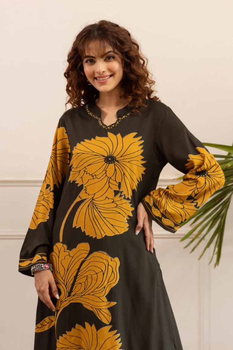 Sonpal sable printed kurta pant set - Image 2