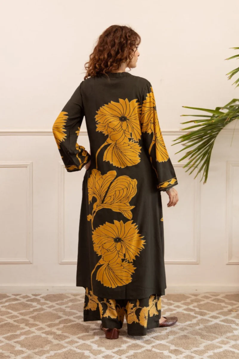 Sonpal sable printed kurta pant set - Image 3