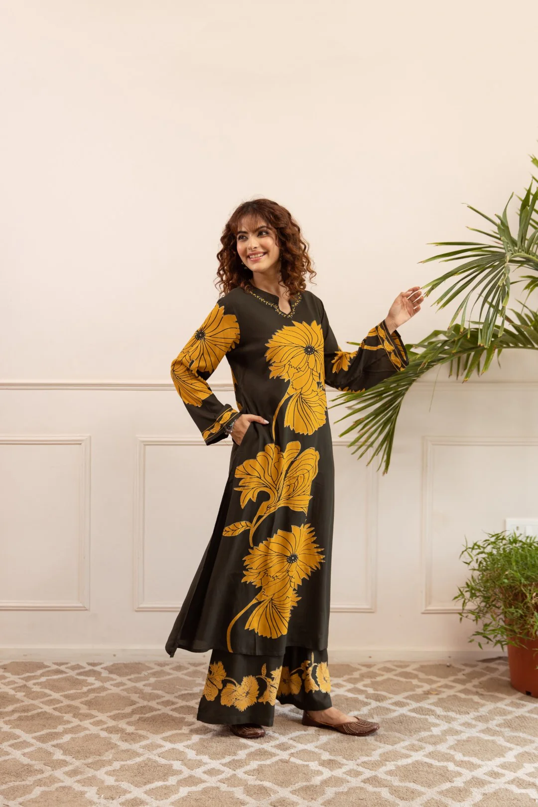 Sonpal sable printed kurta pant set - Image 4