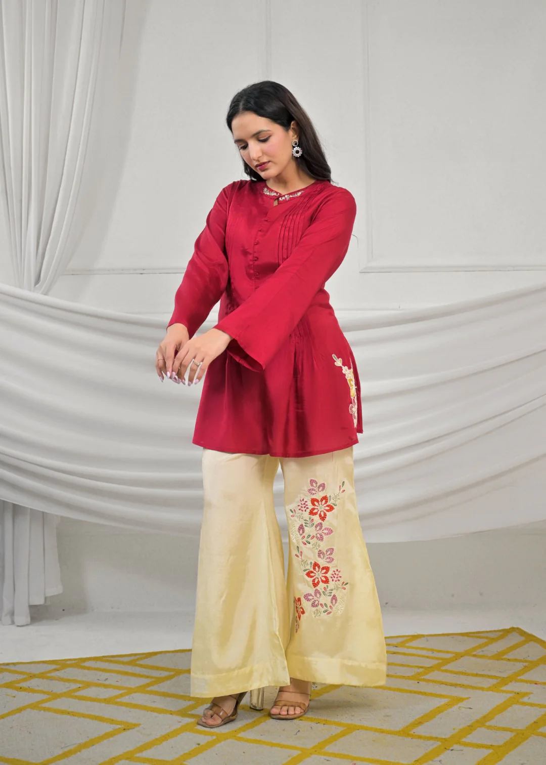 Kara Punch Embroidery Premium Co-ord Set s4 - Image 5