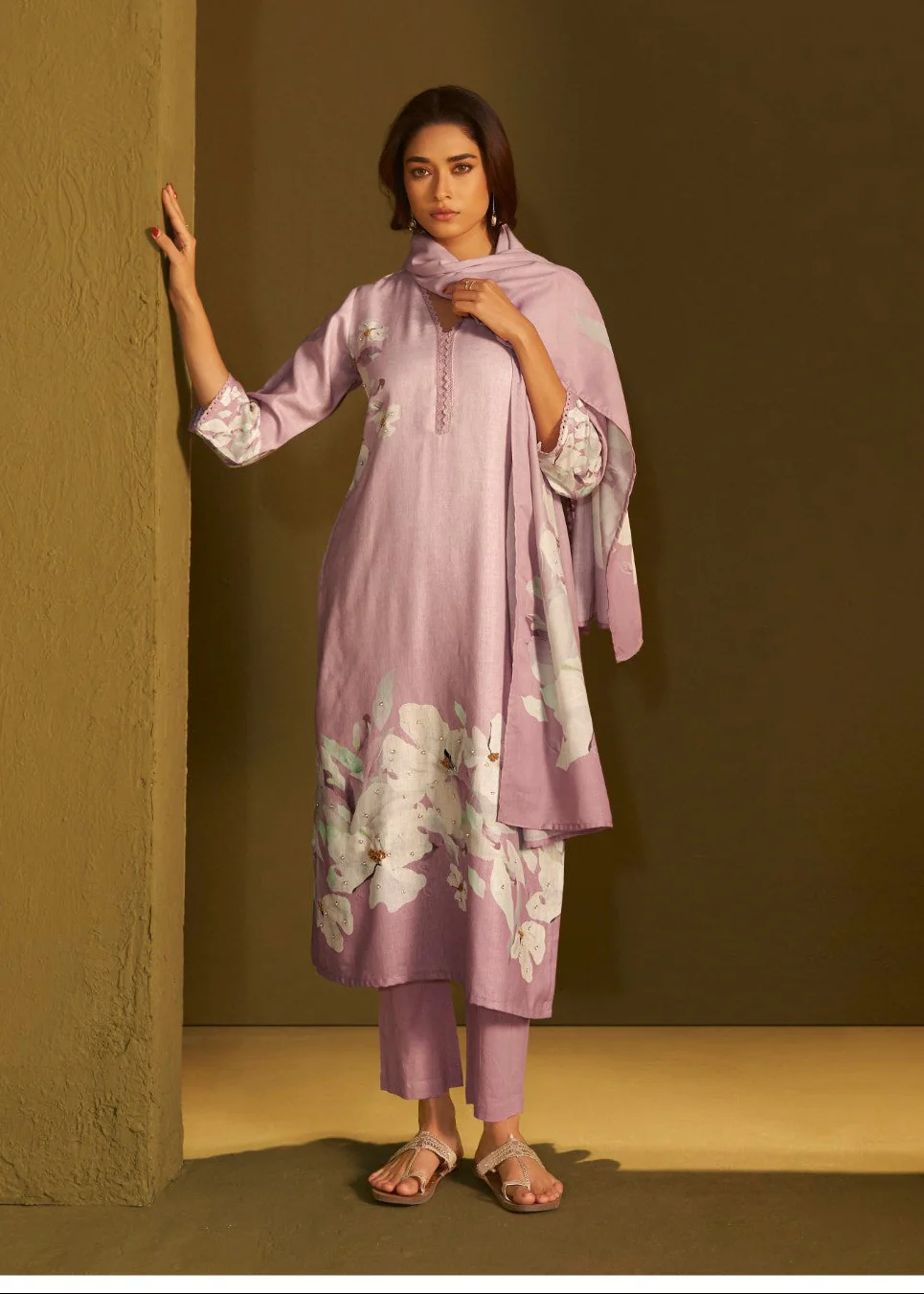 Itrh Lavender Linen Suit Set - Image 4