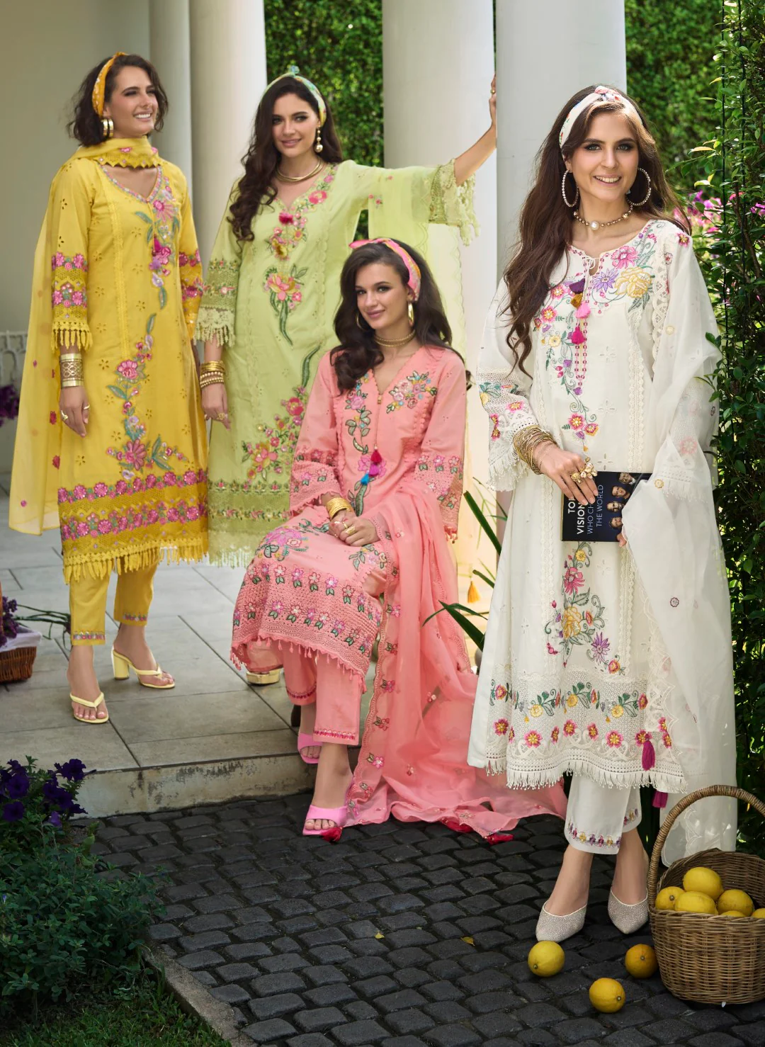 Nayla Pearl Embroidery Premium Lawn Style Suit Set - Image 6