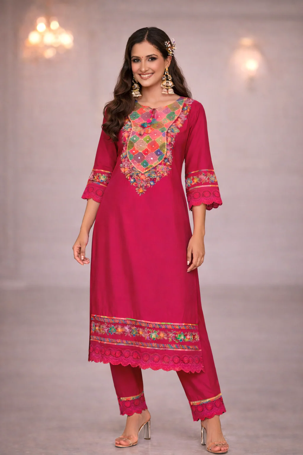 Nazia Rouge Embroidery Full Work Suit Set - Image 8