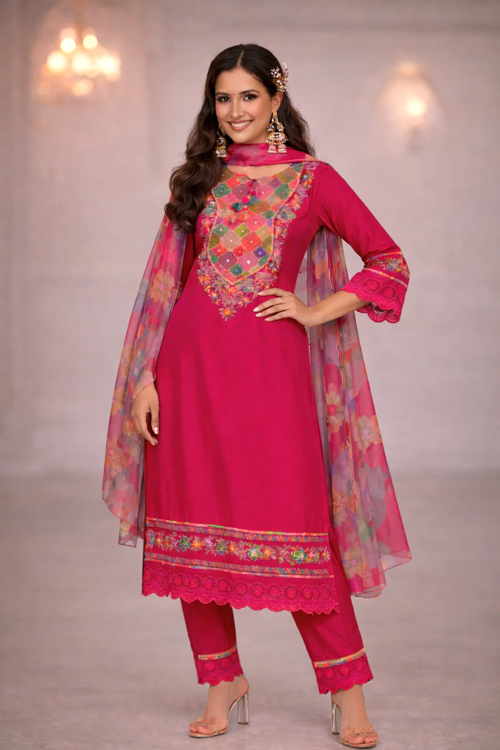 Nazia Rouge Embroidery Full Work Suit Set - Image 9