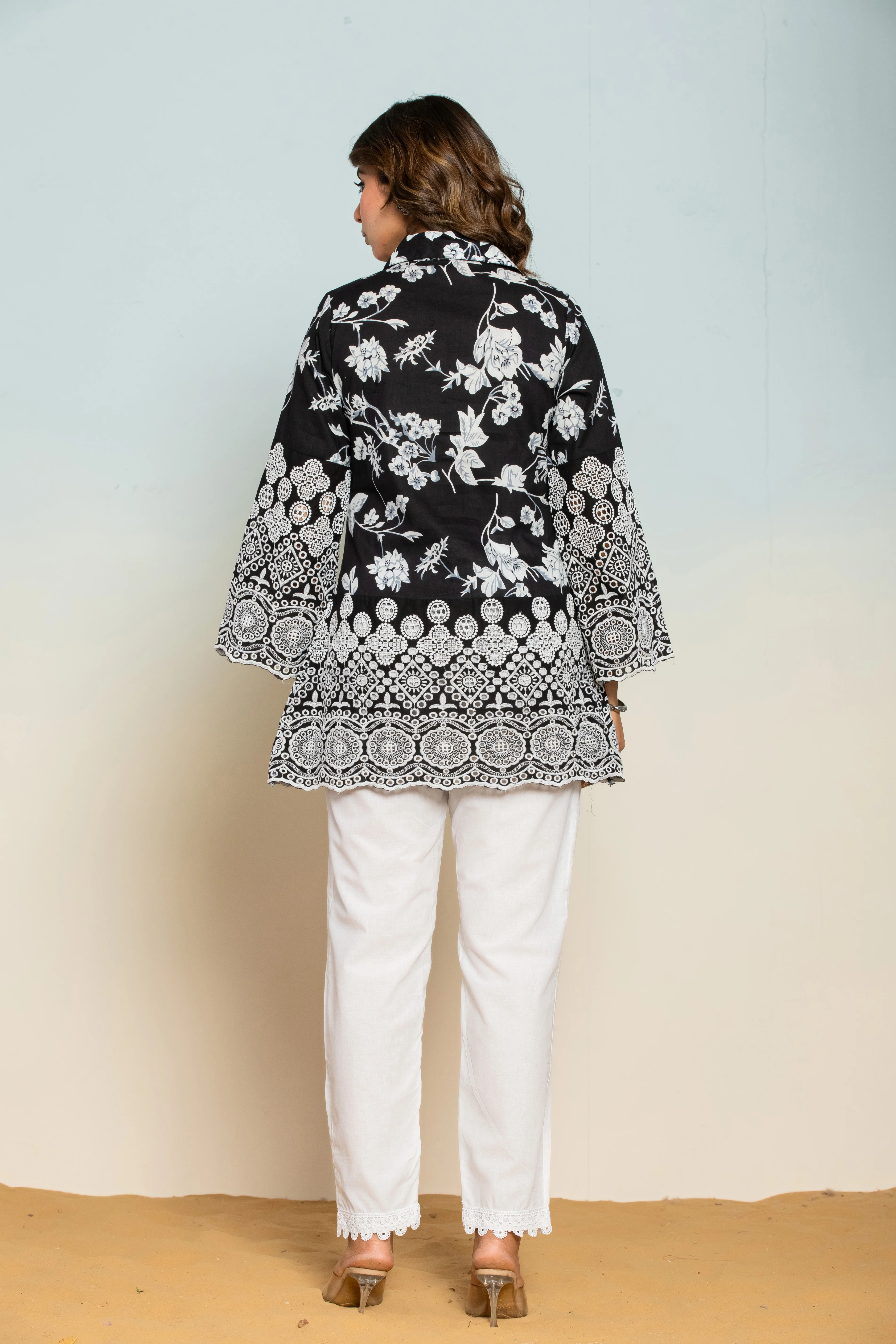 Shloka Onyx Schiffli Cotton Co-ord Set - Image 3