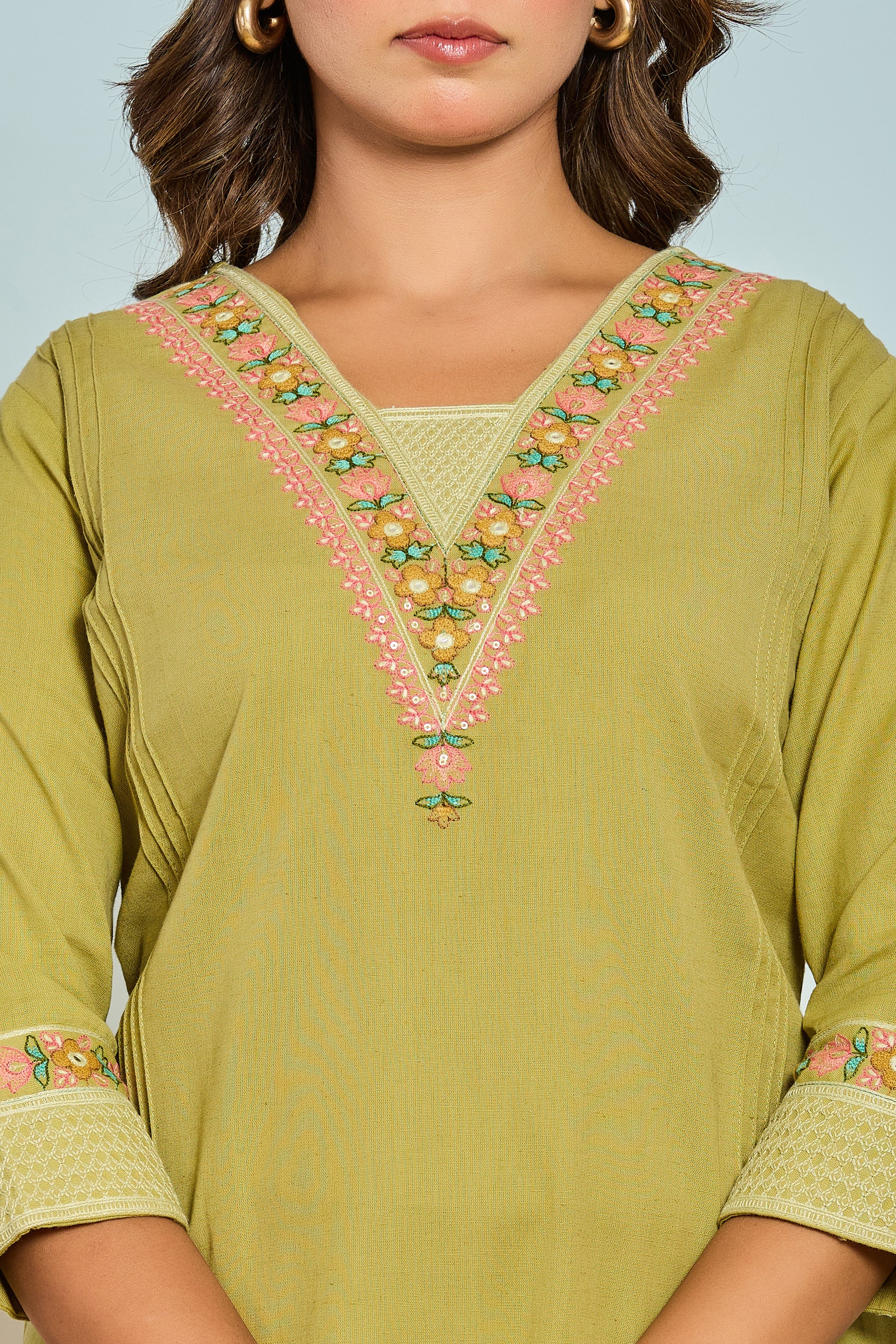 Rajhans pine Cotton Kurta pant set - Image 2