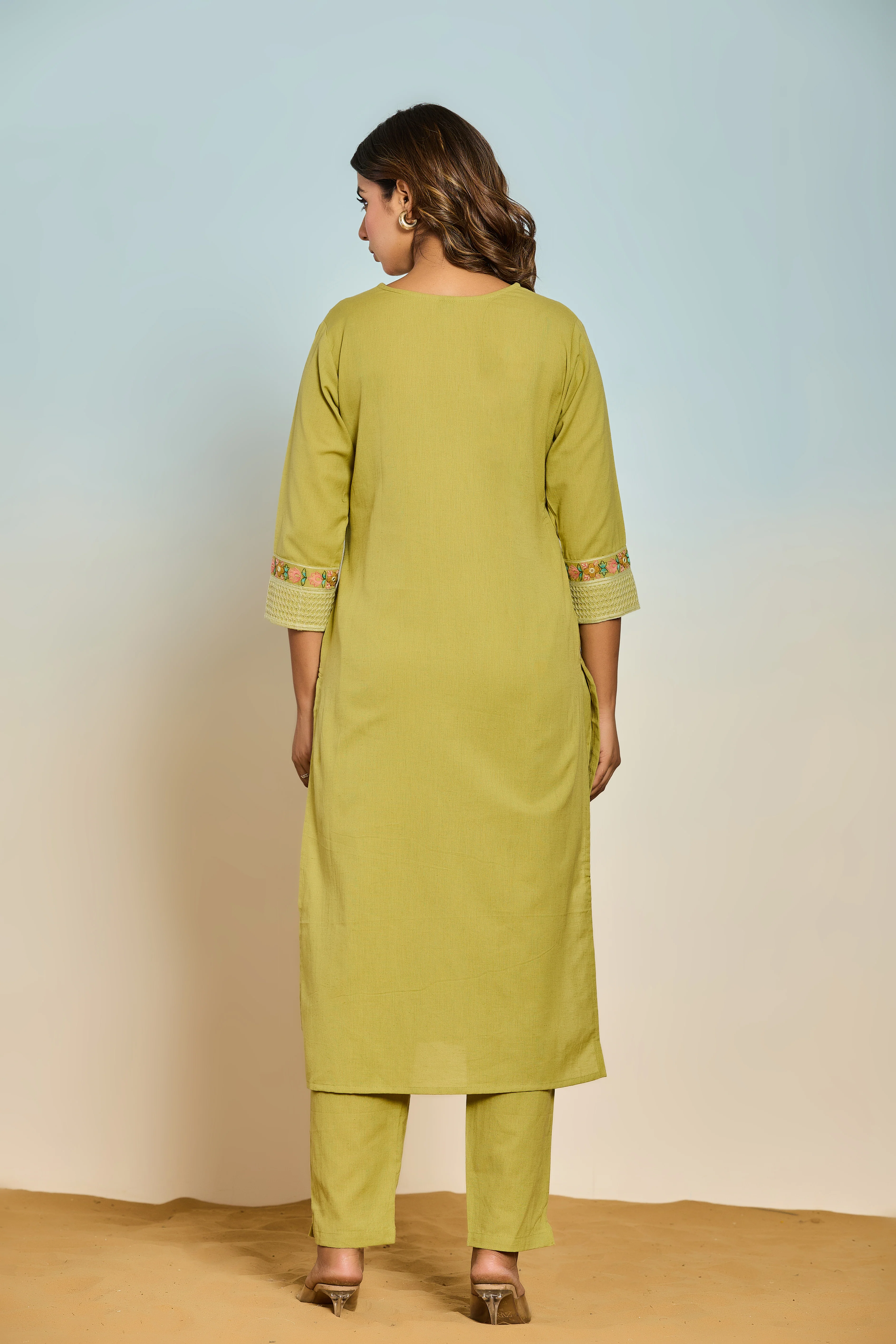 Rajhans pine Cotton Kurta pant set - Image 5