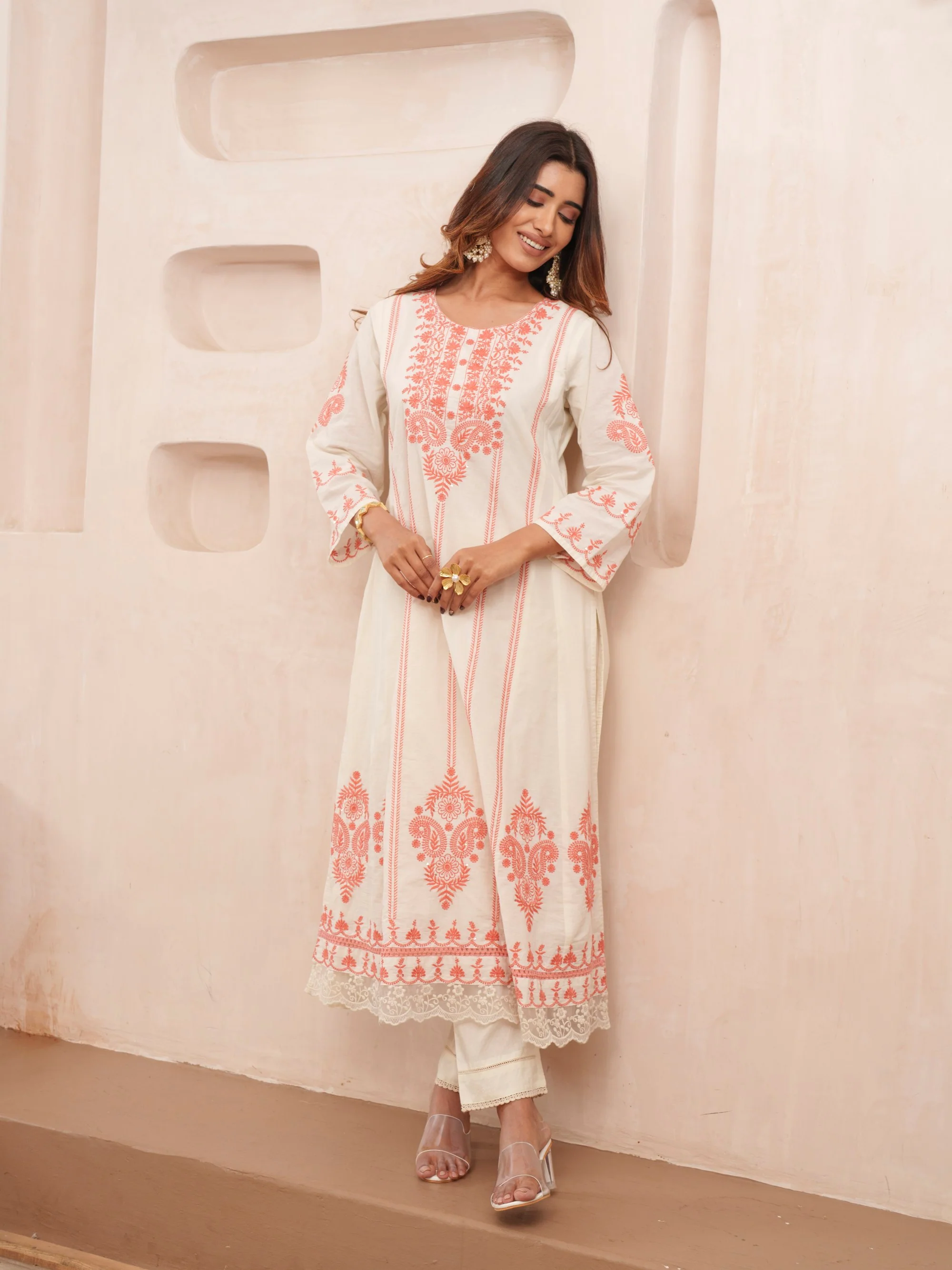 Tashvika MisriKesri Cotton Embroidered Lawn Suit Set - Image 14