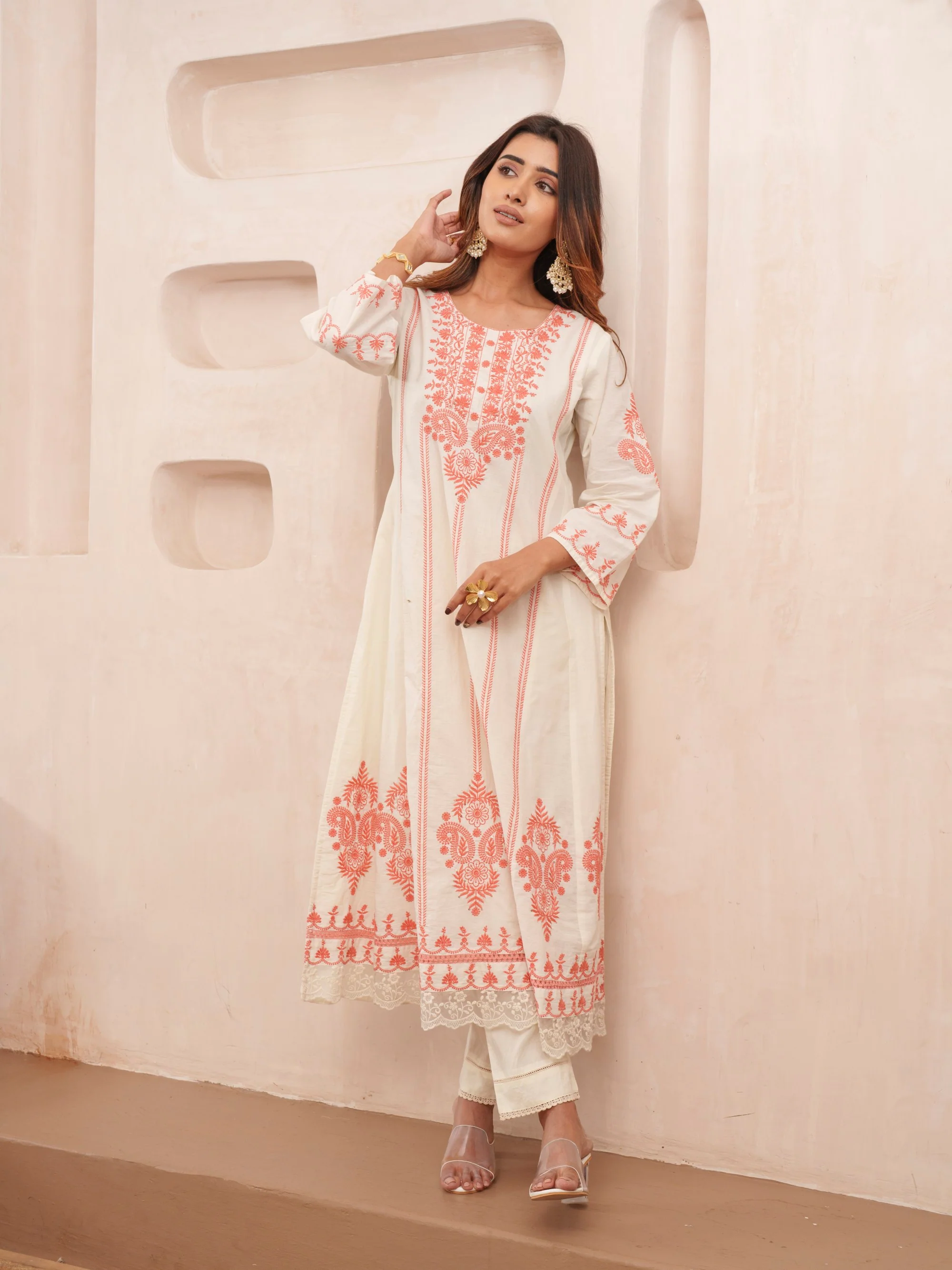 Tashvika MisriKesri Cotton Embroidered Lawn Suit Set - Image 17