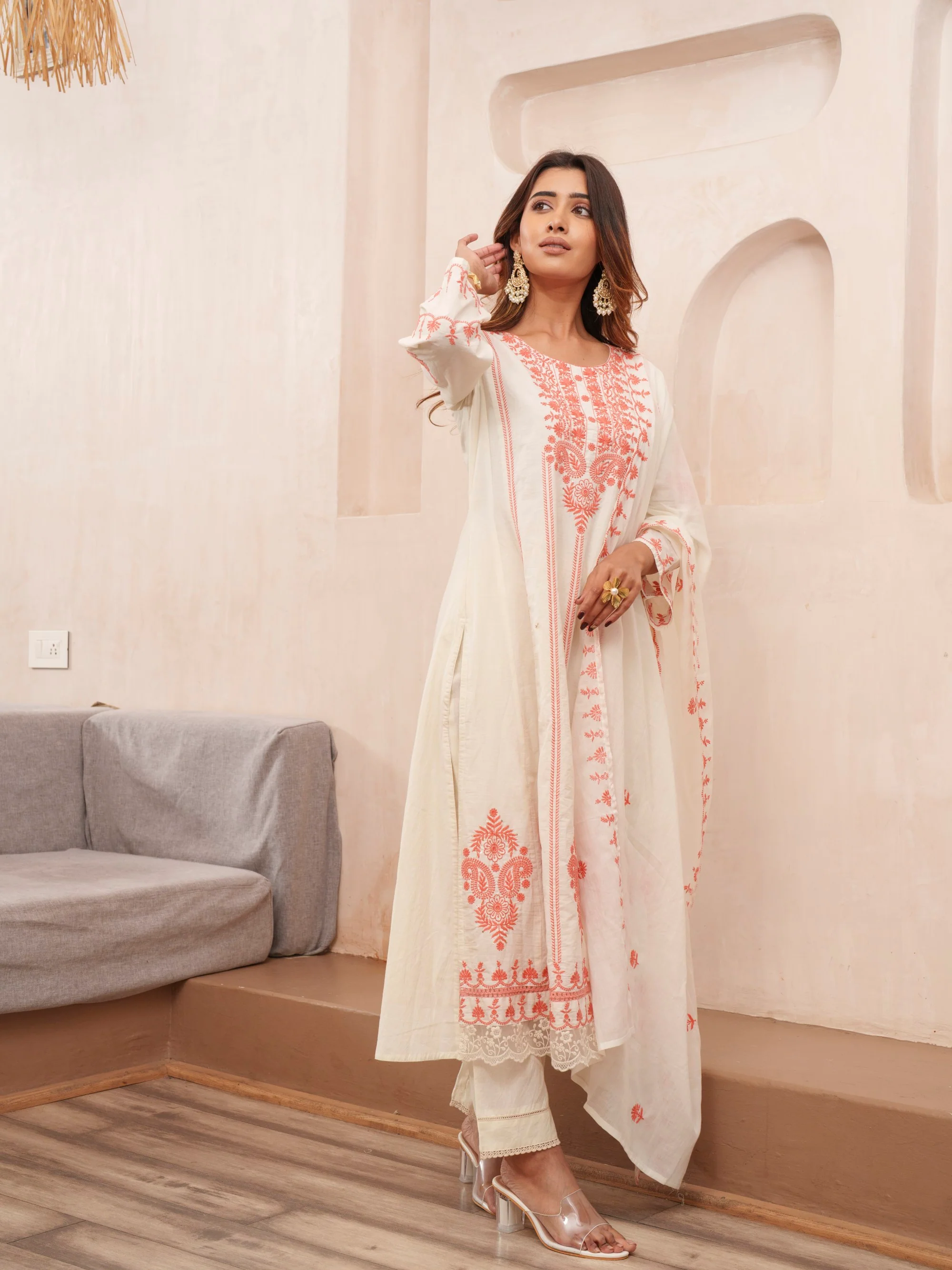 Tashvika MisriKesri Cotton Embroidered Lawn Suit Set - Image 18