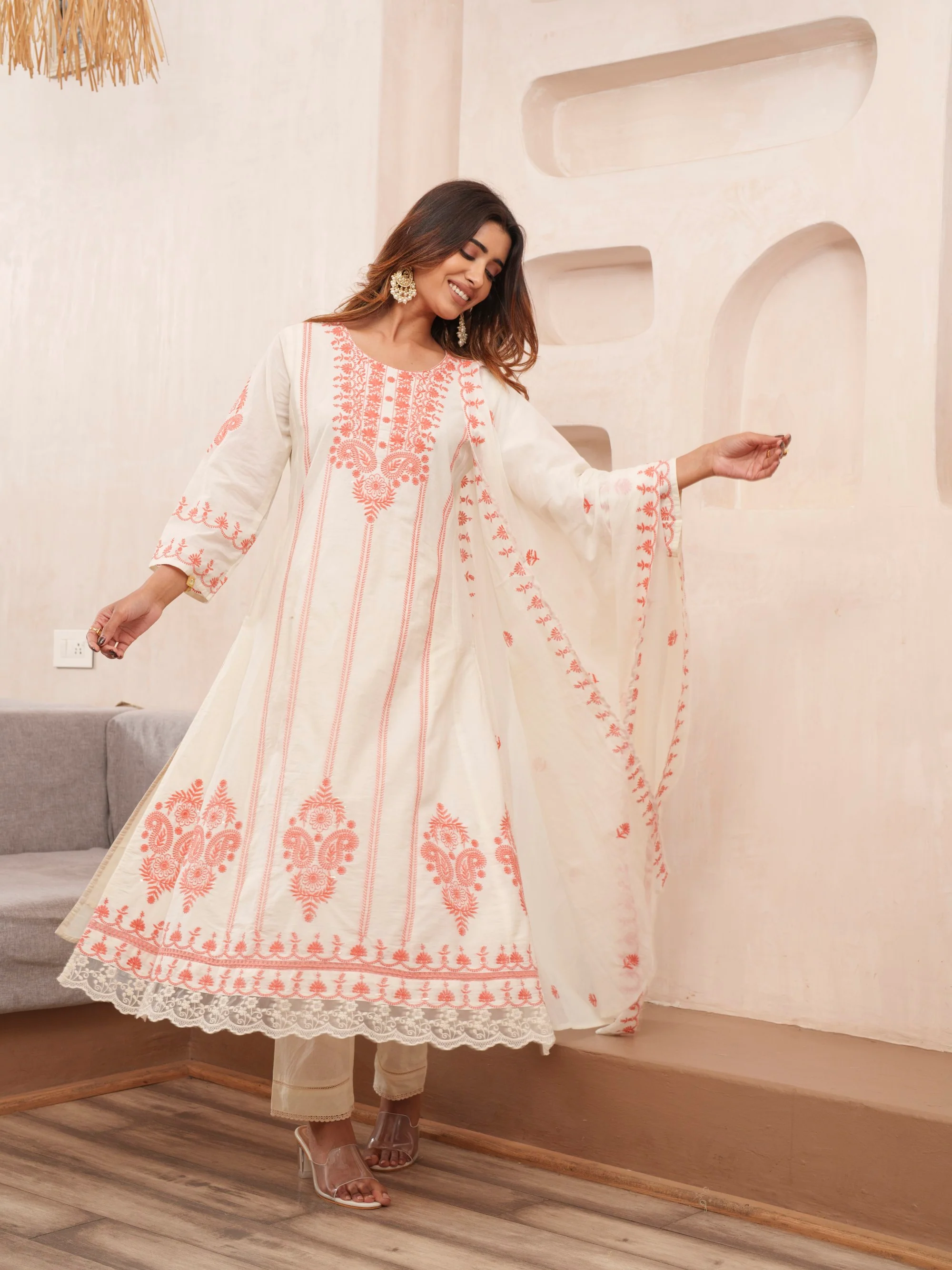 Tashvika MisriKesri Cotton Embroidered Lawn Suit Set - Image 22