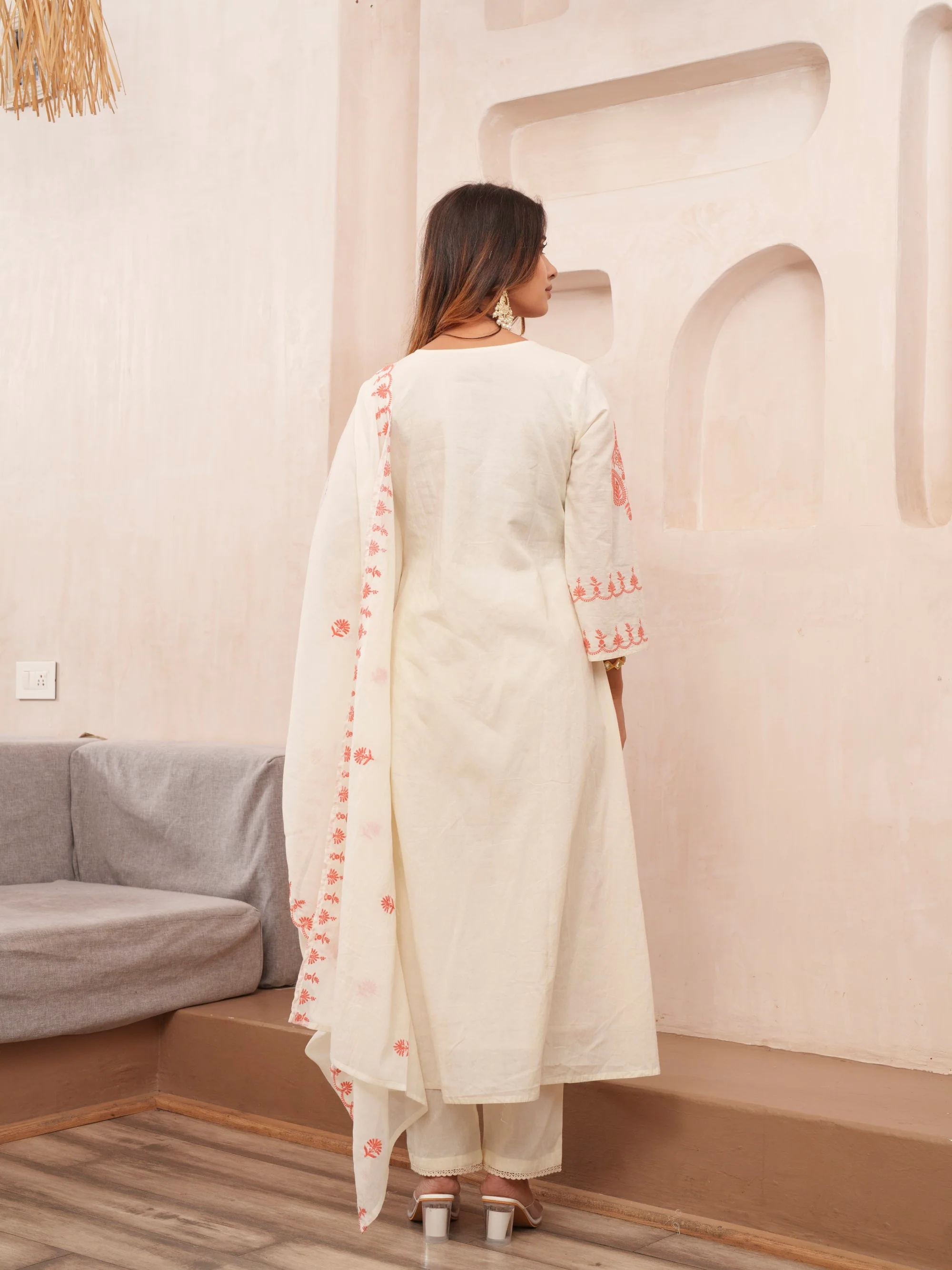 Tashvika MisriKesri Cotton Embroidered Lawn Suit Set - Image 3