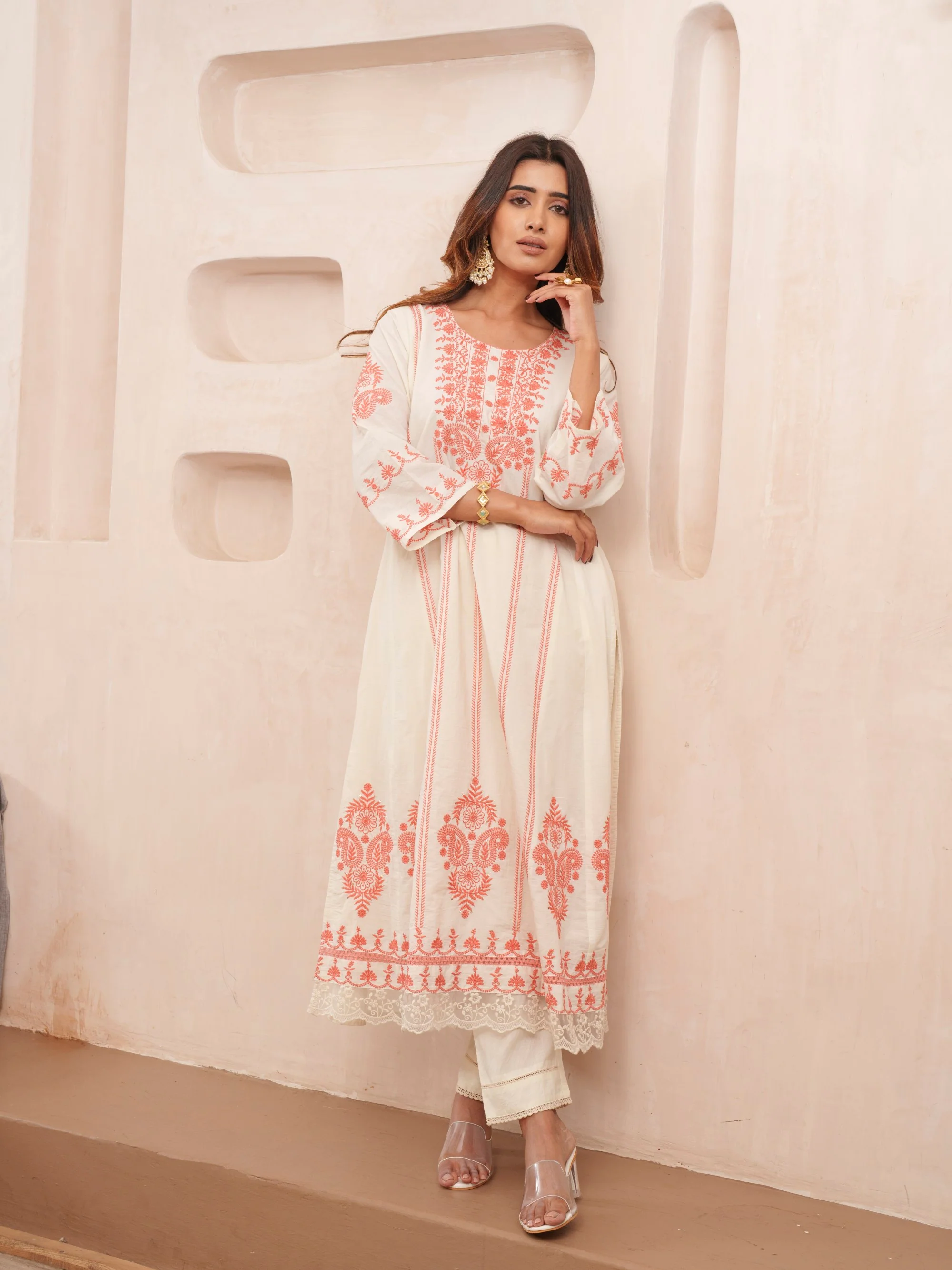 Tashvika MisriKesri Cotton Embroidered Lawn Suit Set - Image 6