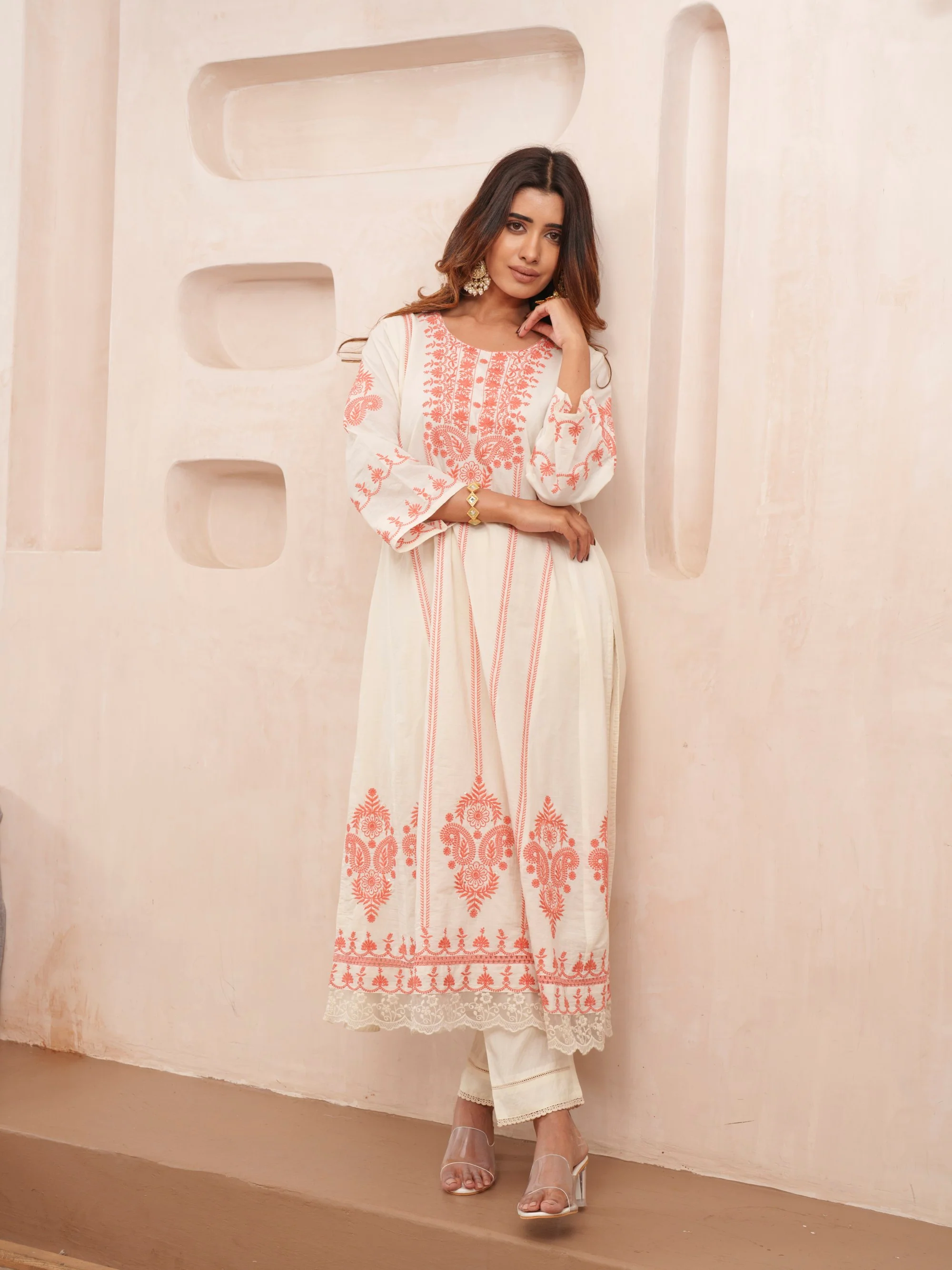 Tashvika MisriKesri Cotton Embroidered Lawn Suit Set - Image 9