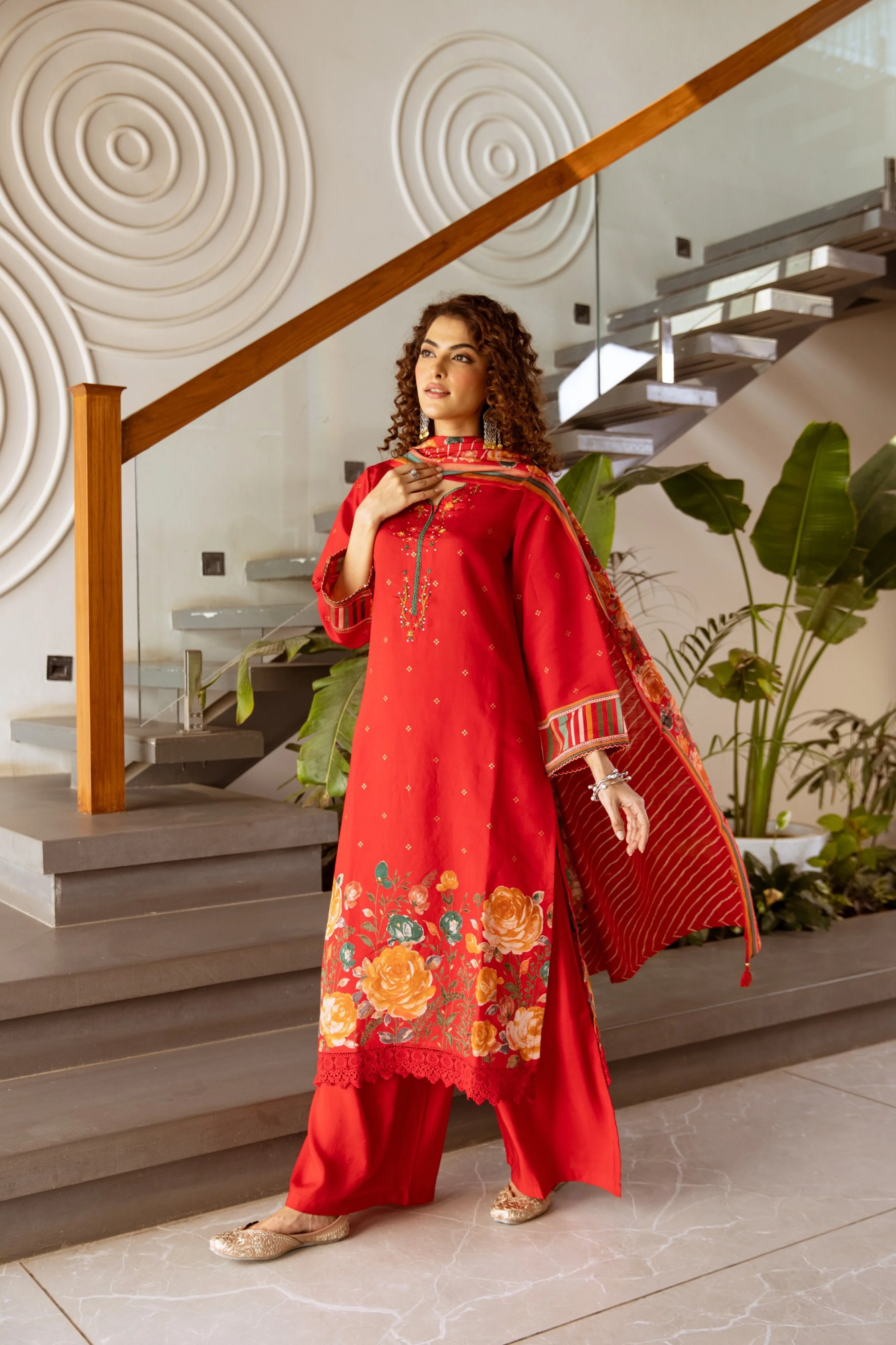 Kabool Scarlet Work Suit Set - Image 15