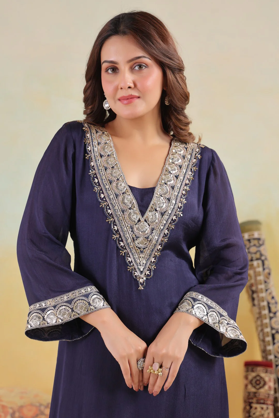 Sera Azure premium embroidery kurta pant set - Image 2